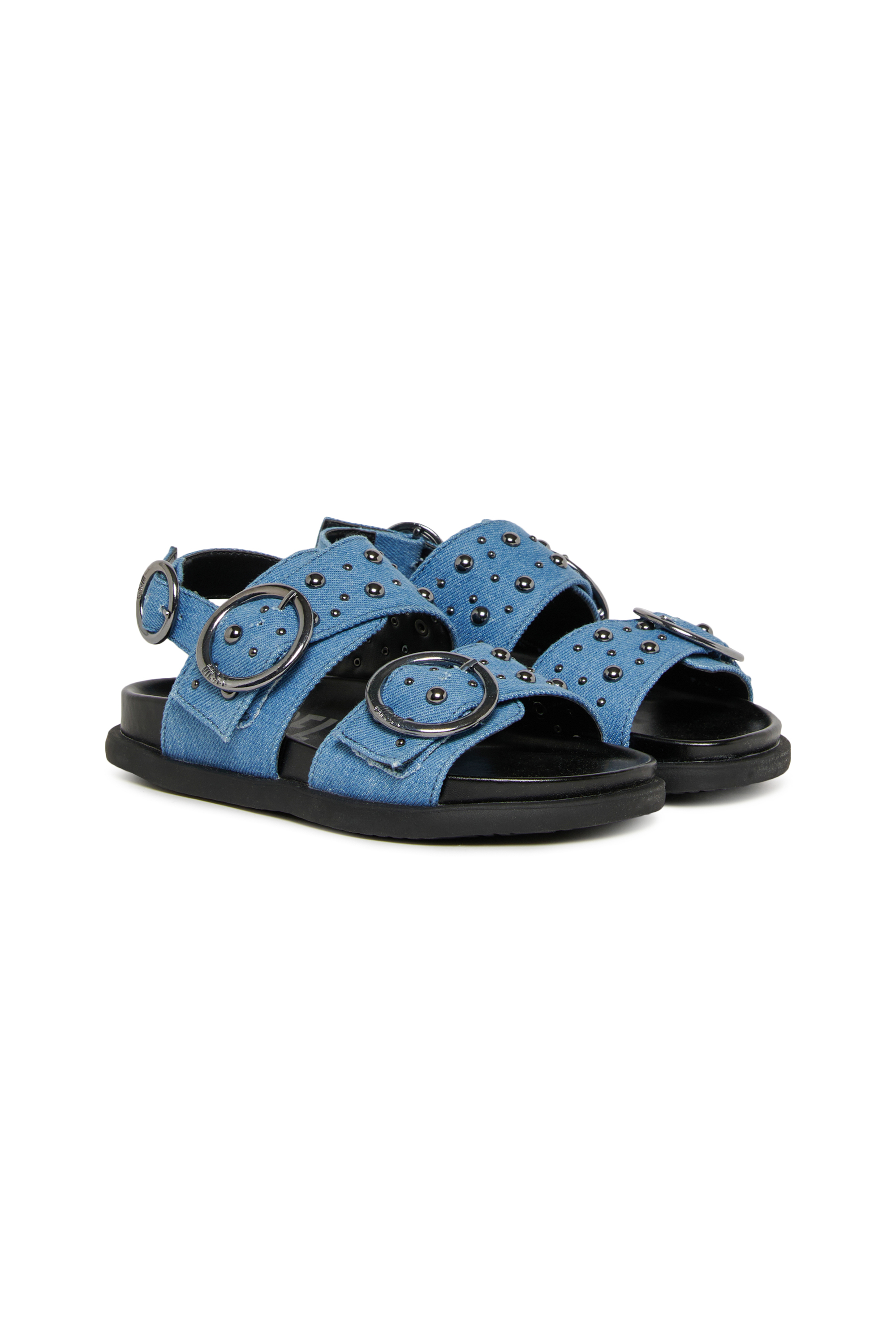Diesel - D-SANRIV, Female's D-Sanriv-Sandal in denim with metal studs in ブルー - 2