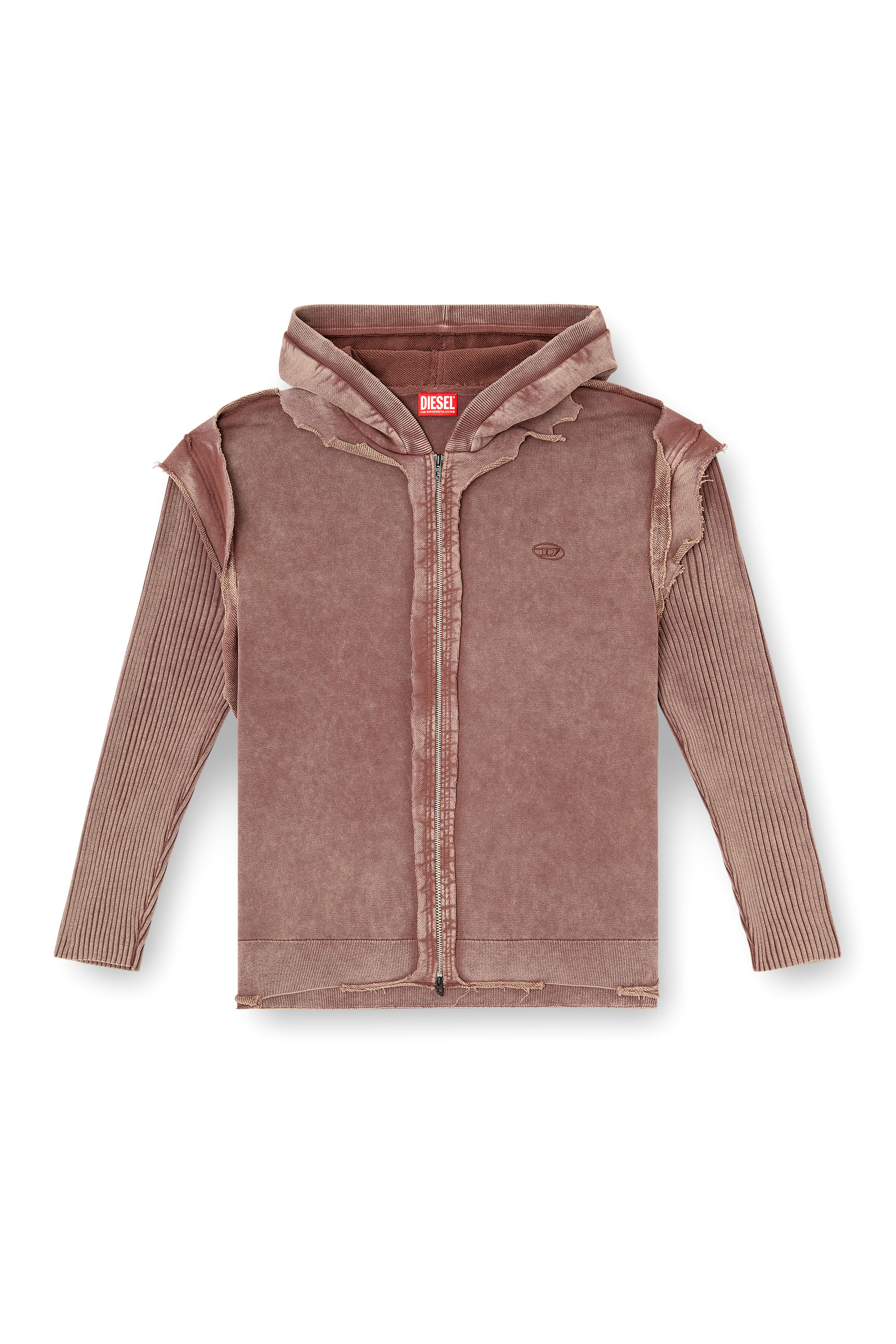 Diesel - K-PELTO, Male's ジップアップパーカー in ブラウン - 2