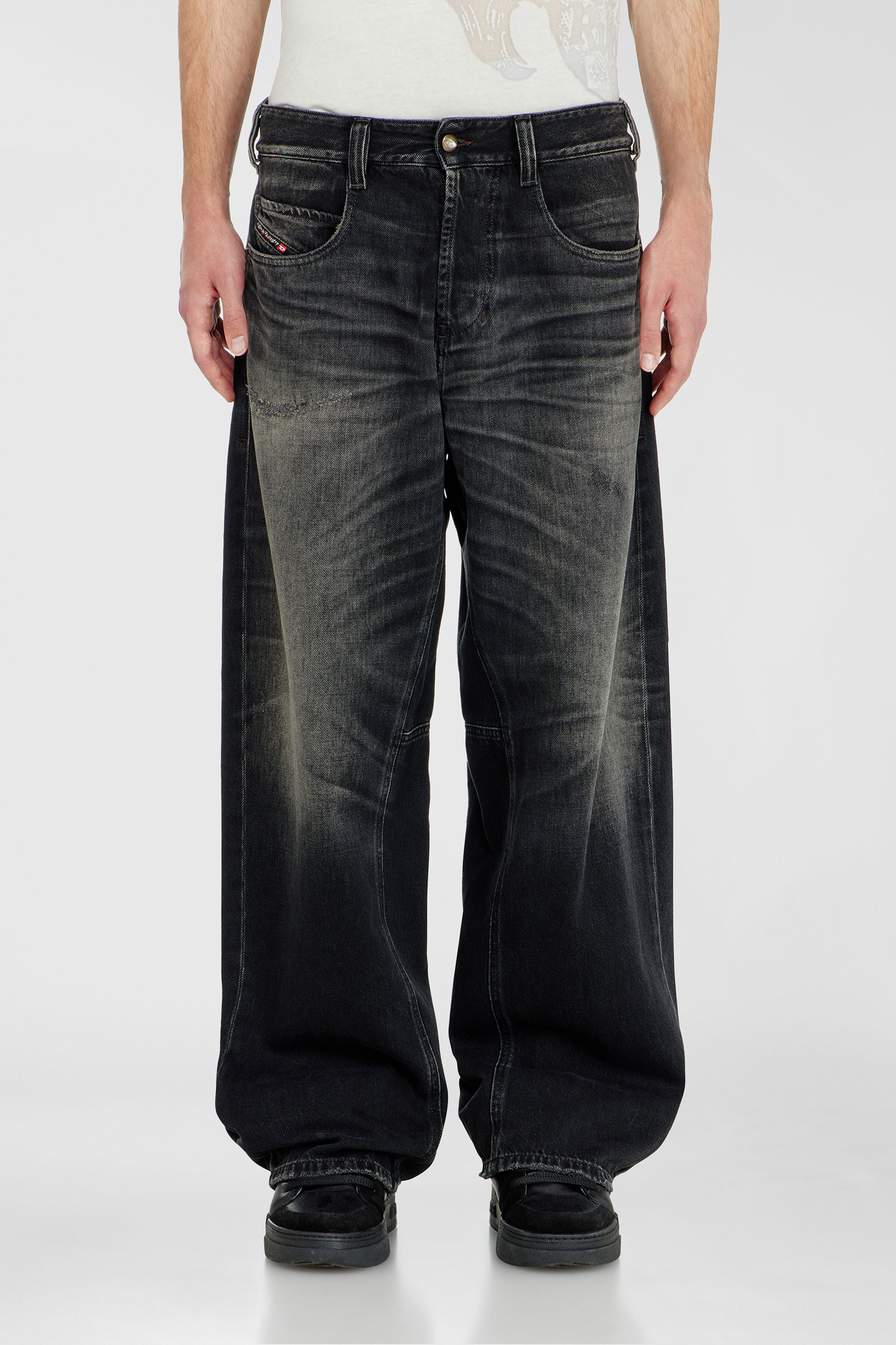 Diesel - Unisex's Relaxed Jeans 1997 D-Enim-M 09P65, ブラック/ダークグレー - 4