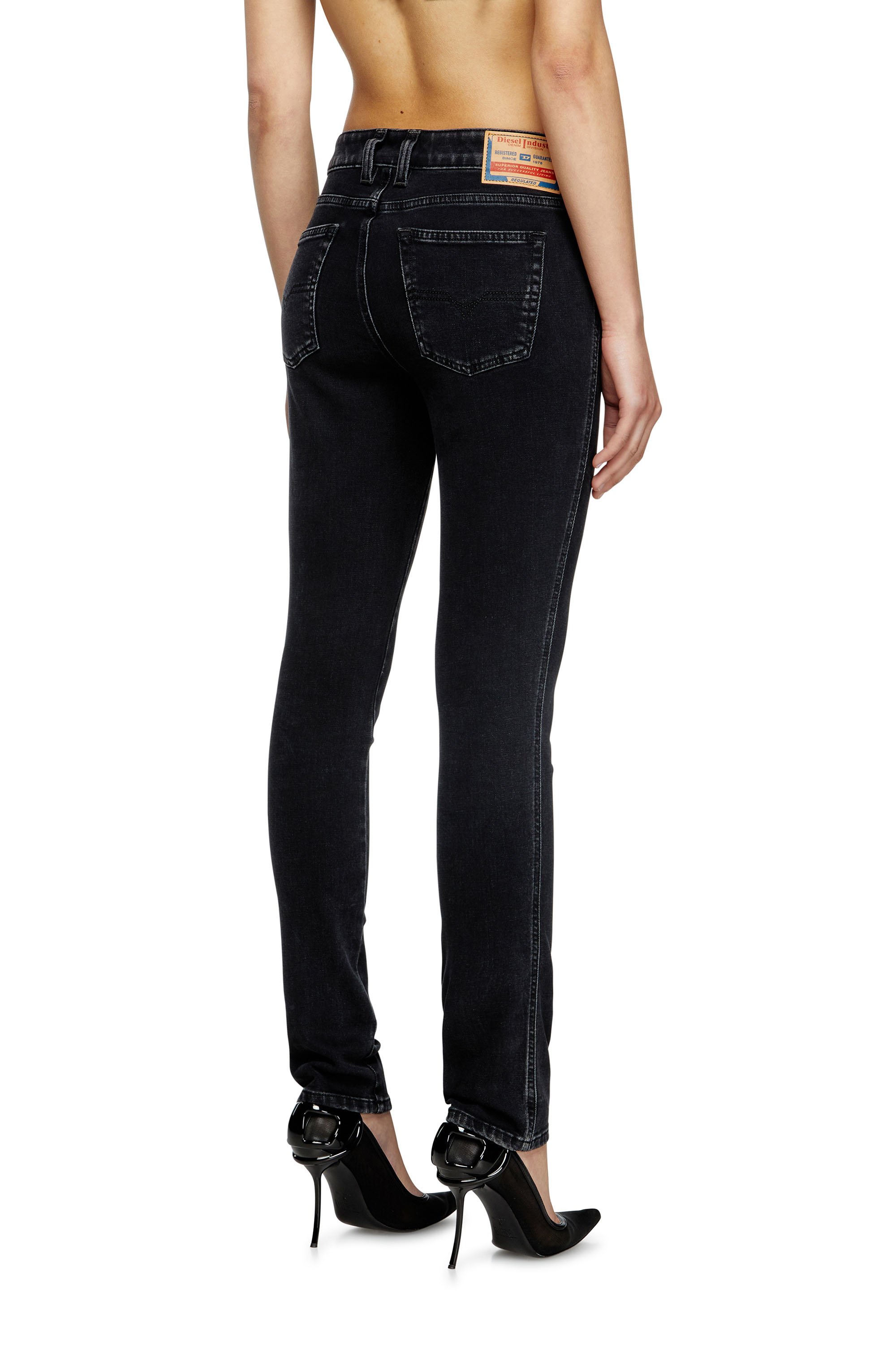 Diesel - Female's Slim Jeans 1992 D-Jiann 09M69, ブラック/ダークグレー - 5