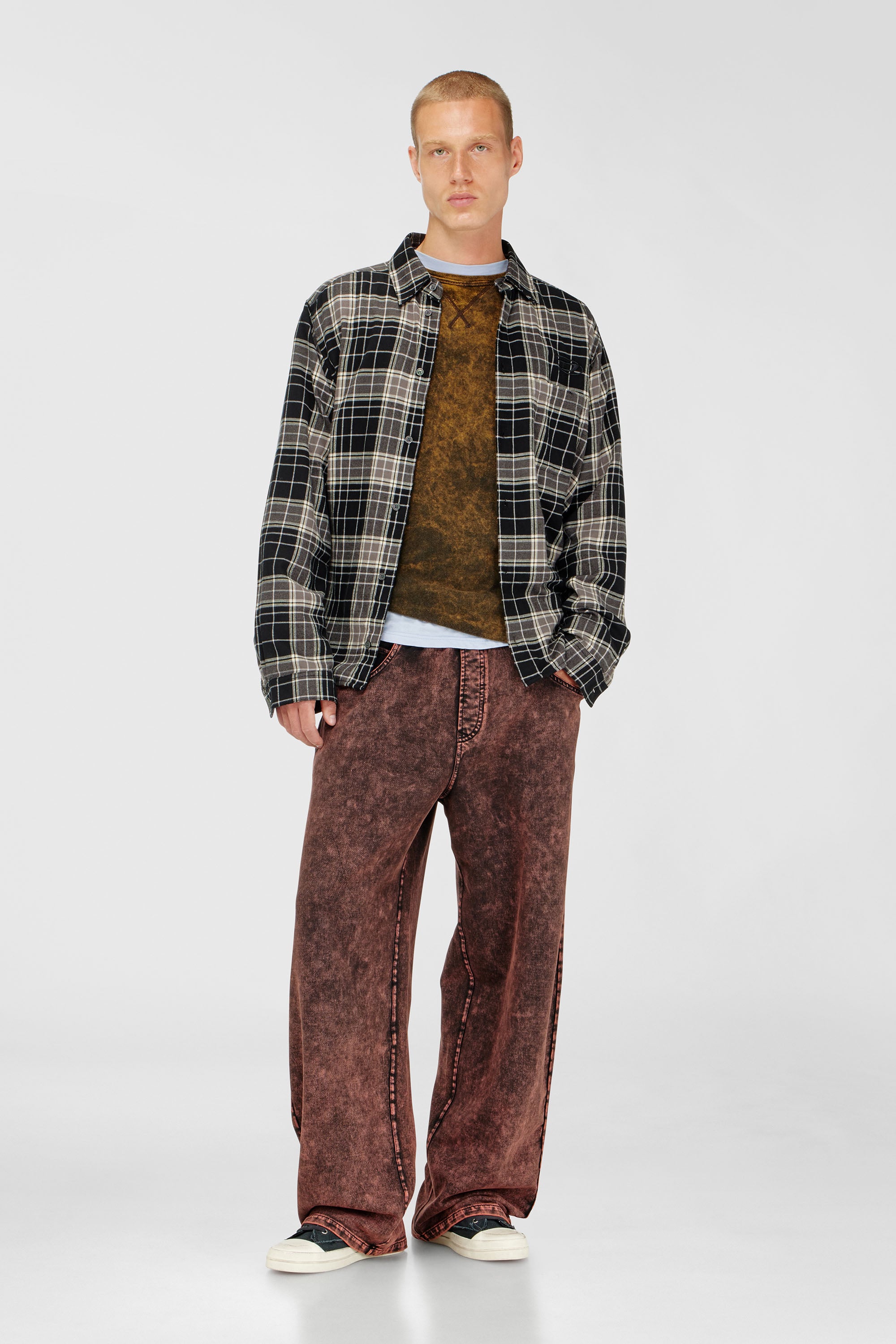 Diesel - T-BOXT-LS-RAW, Male's 長袖Tシャツ in ブラウン - 2