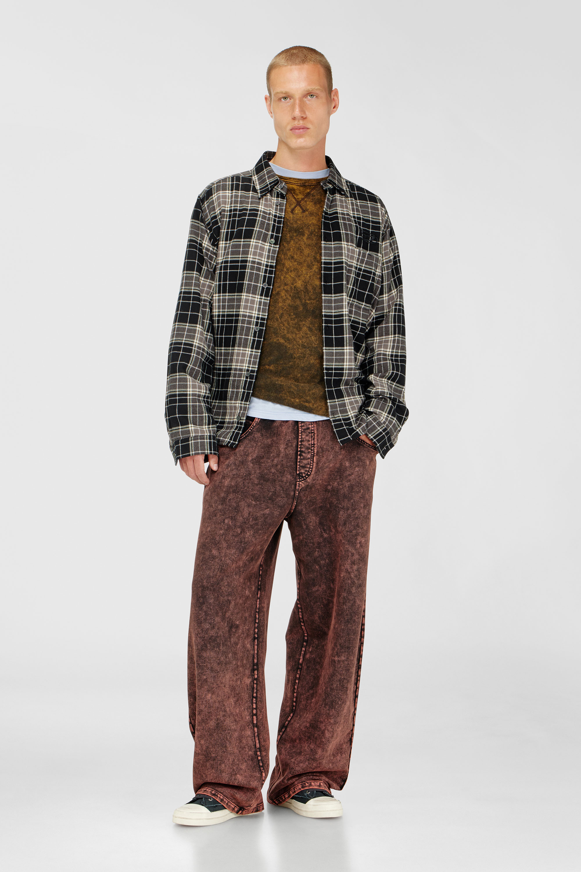 Diesel - T-BOXT-LS-RAW, Male's 長袖Tシャツ in ブラウン - 1