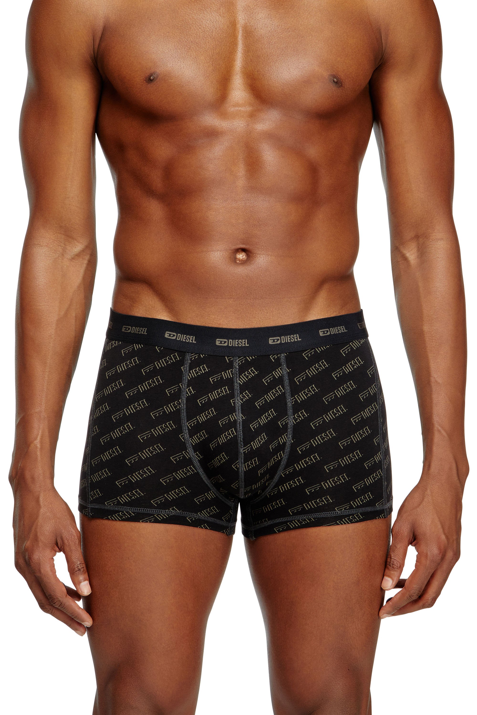 Diesel - DAMIEN-UTLT-3PACK, Male's 3-pack boxer briefs with stylised logo in ブラック/ブラウン - 2