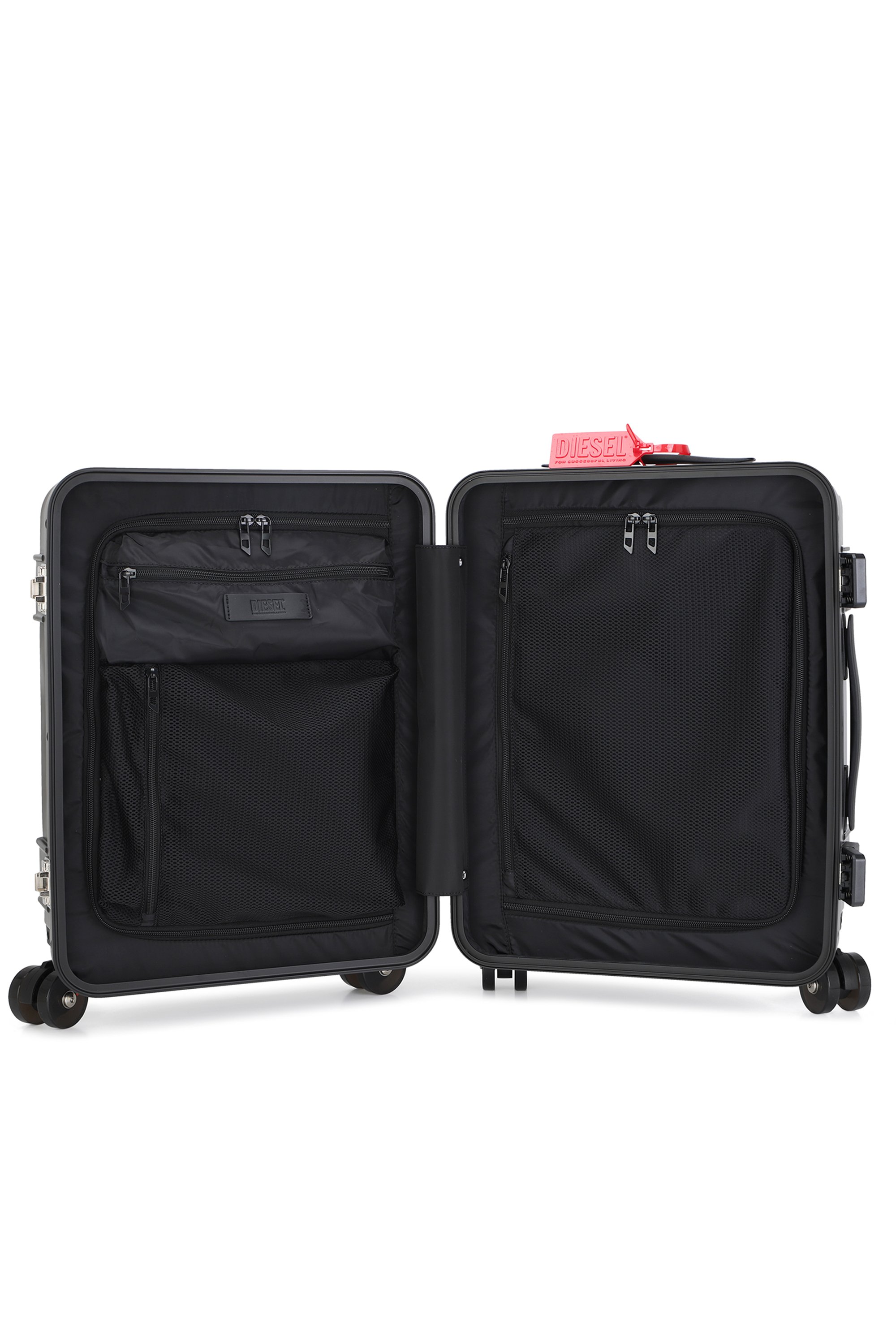 Diesel - DIESEL PC STRONG IMAGE TROLLEY- DSL003, Unisex's Rugged carry‑on suitcase 20" in ブラック - 4