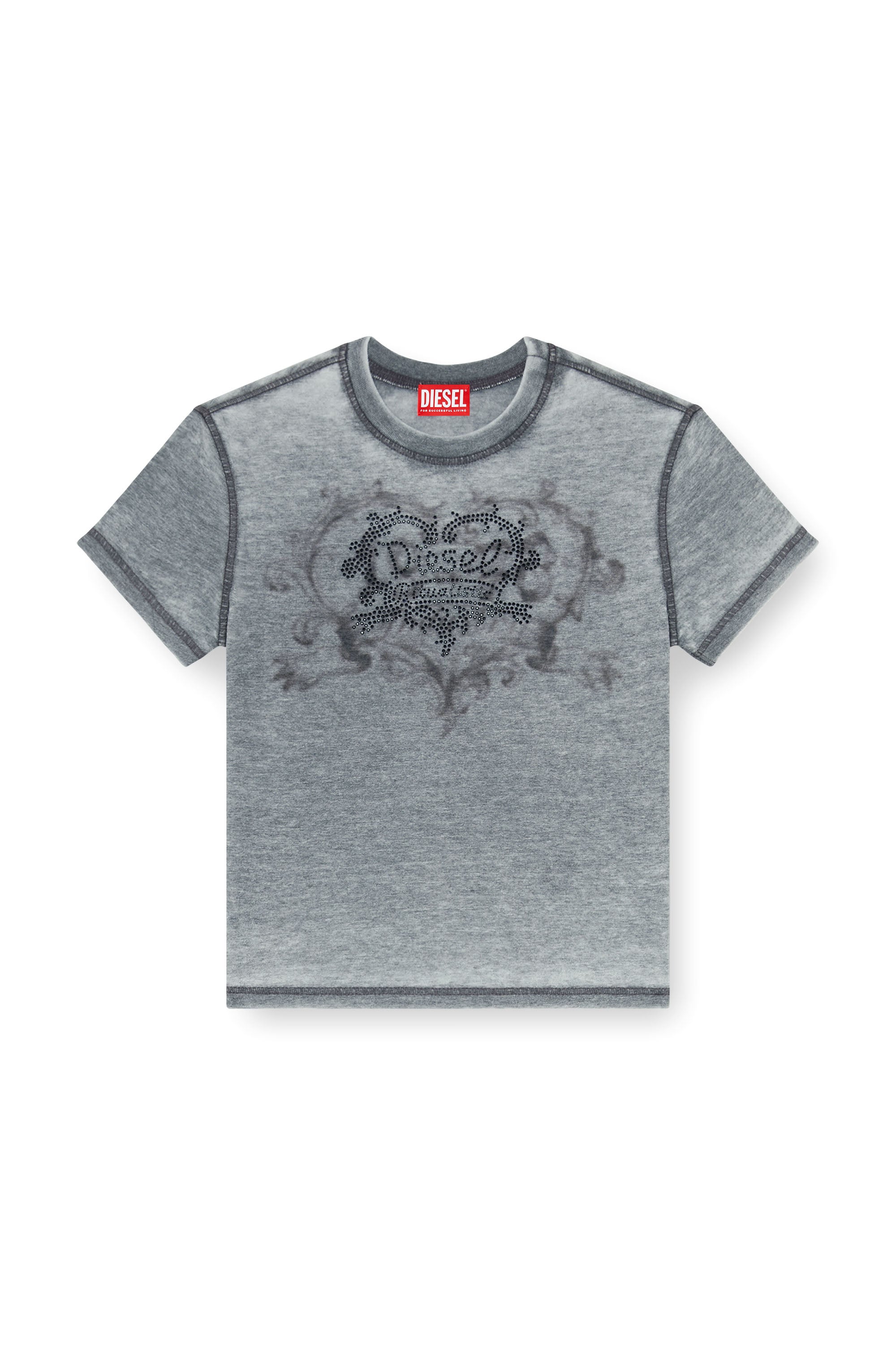 Diesel - T-ILA-AA1, Female's Tシャツ in グレー - 3