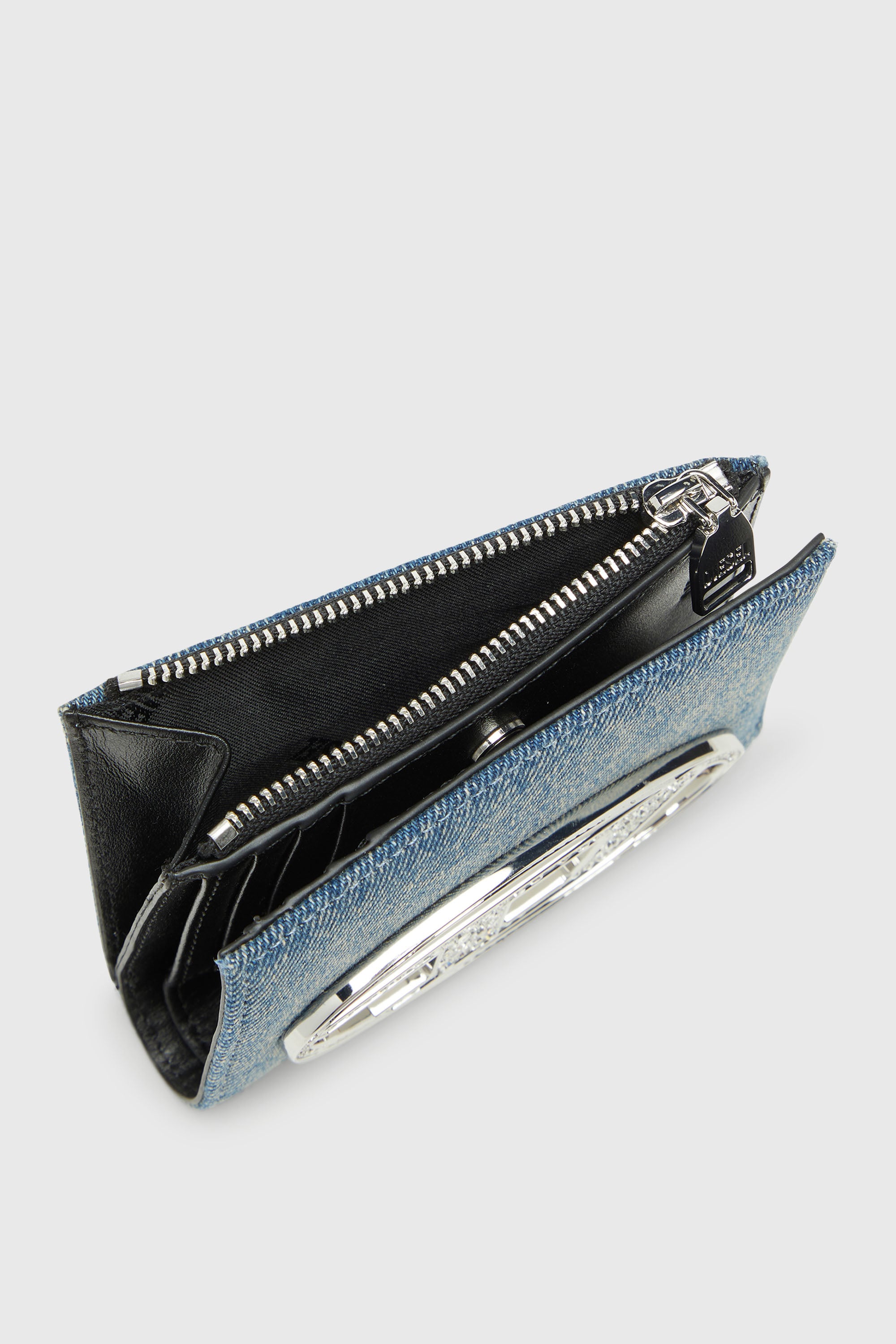 Diesel - 1DR BI FOLD ZIP II, Female's 二つ折りウォレット in ブルー - 4