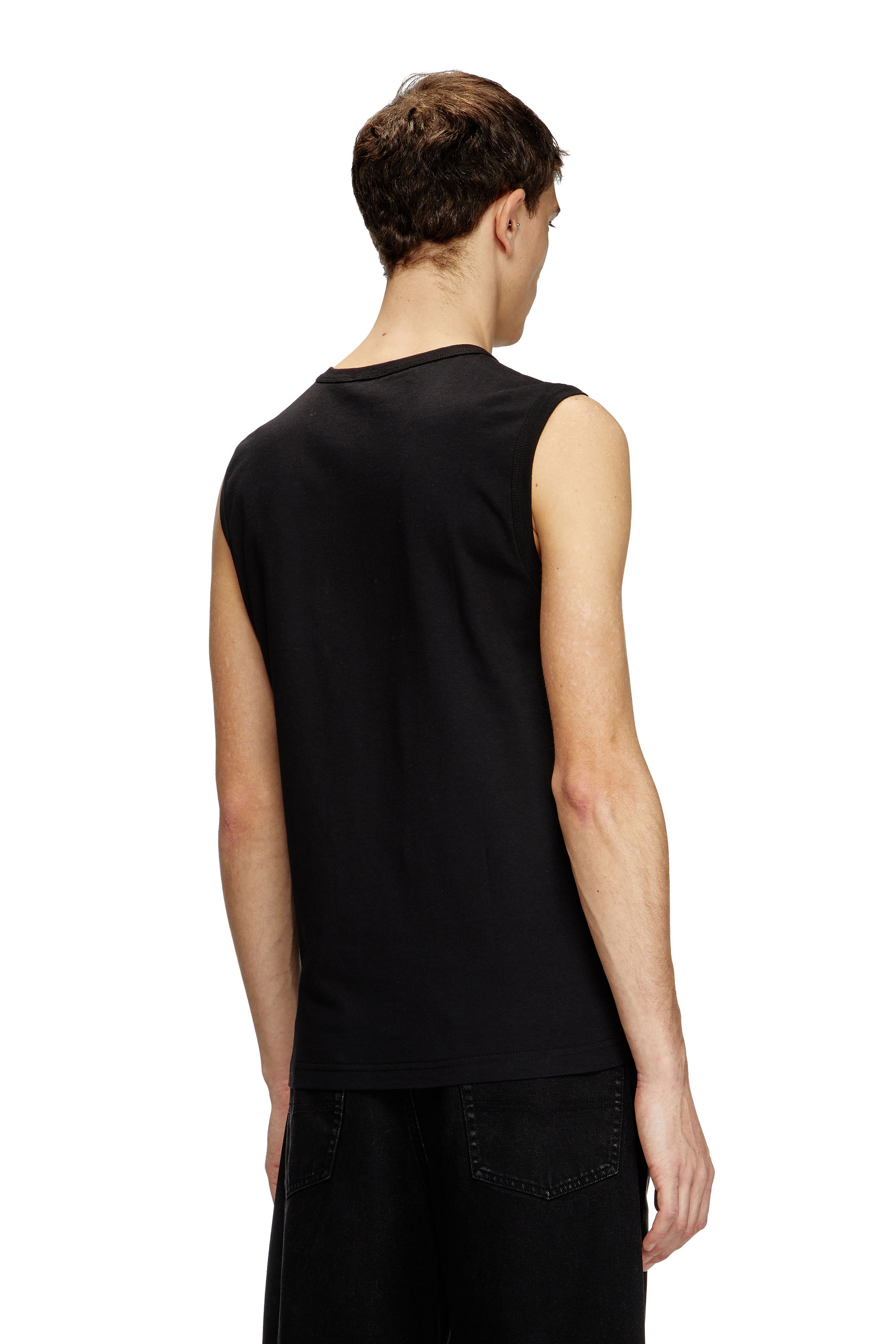 Diesel - T-BISCO-OD, Male's Tank top with metallic Oval D in ブラック - 4
