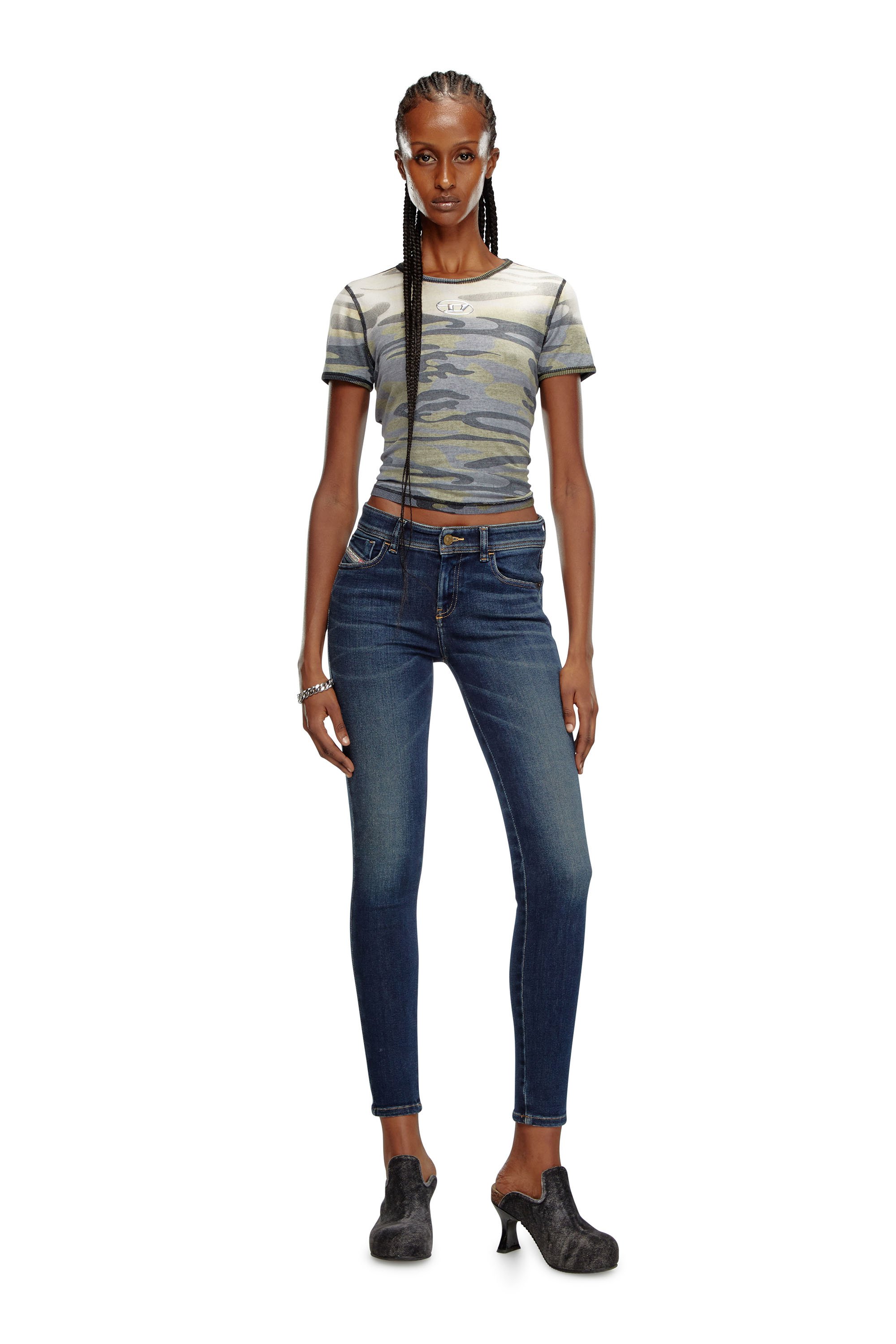 Skinny Jeans 2017 Slandy 09J11, ダークブルー Diesel - Female's Skinny Jeans 2017 Slandy 09J11, ダークブルー - 1