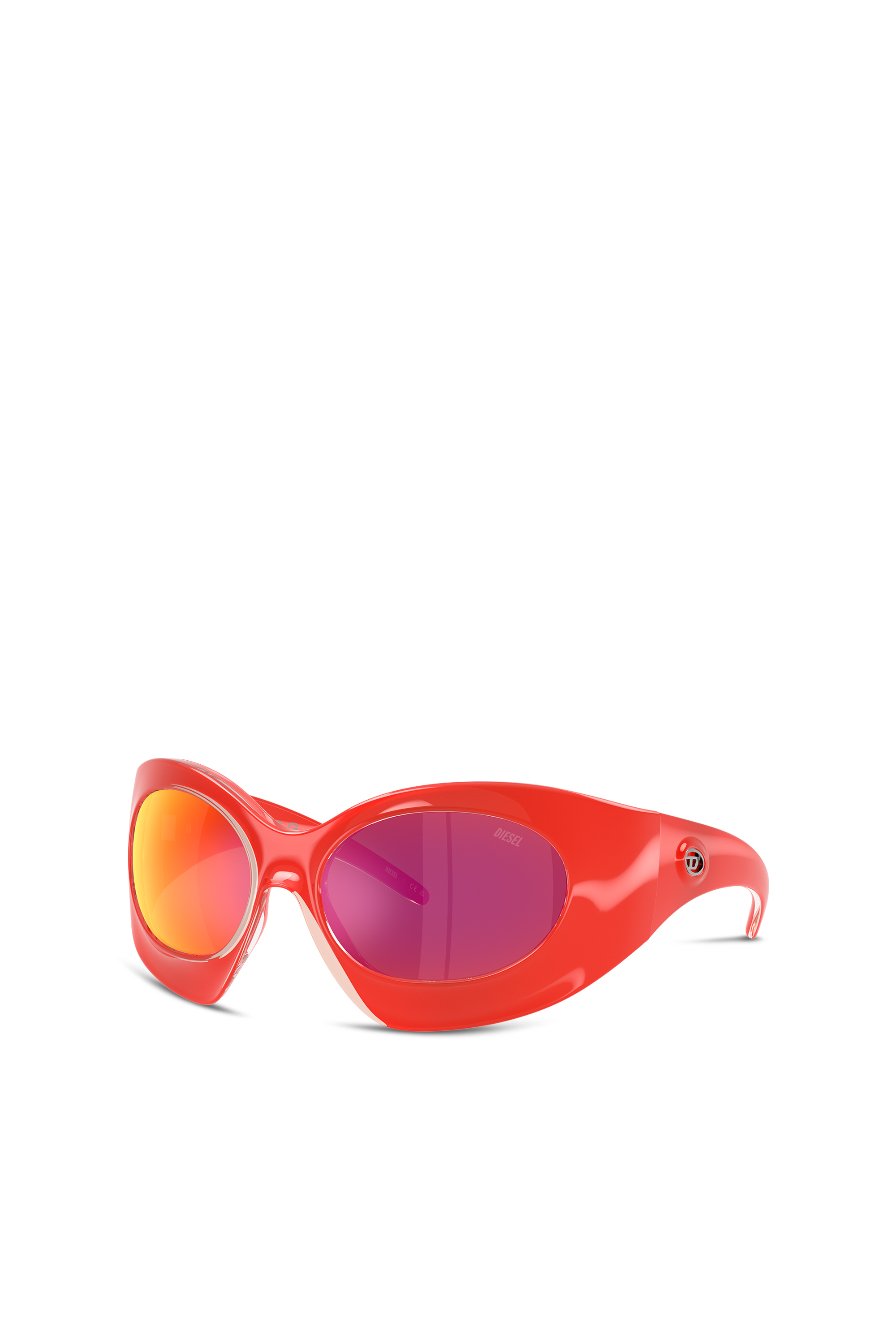 Diesel - 0DL3014U KAROLG, Unisex's Wraparound shape sunglasses in オレンジ - 4