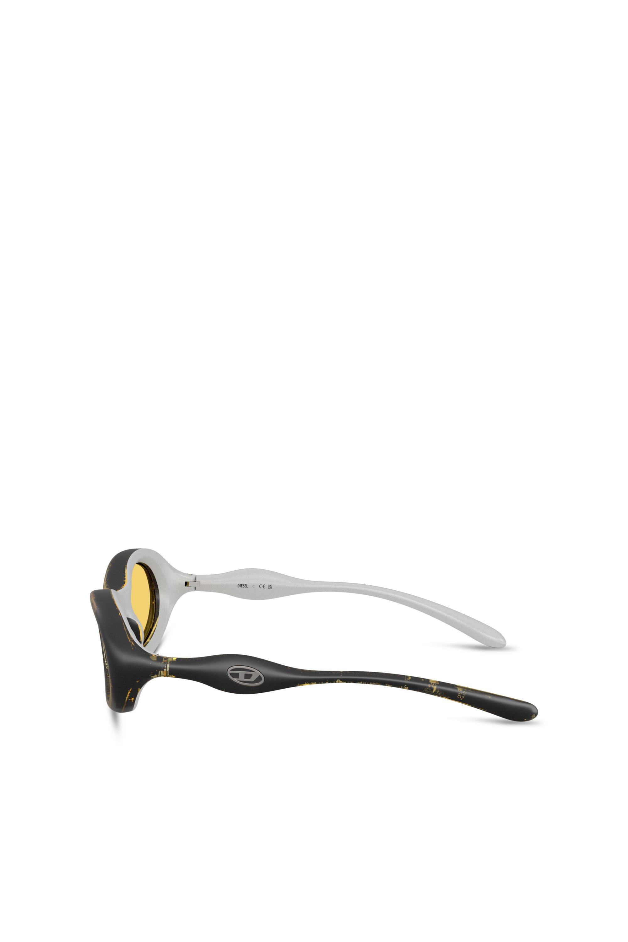 Diesel - 0DL3011U, Unisex's Oval sunglasses in イエロー - 3