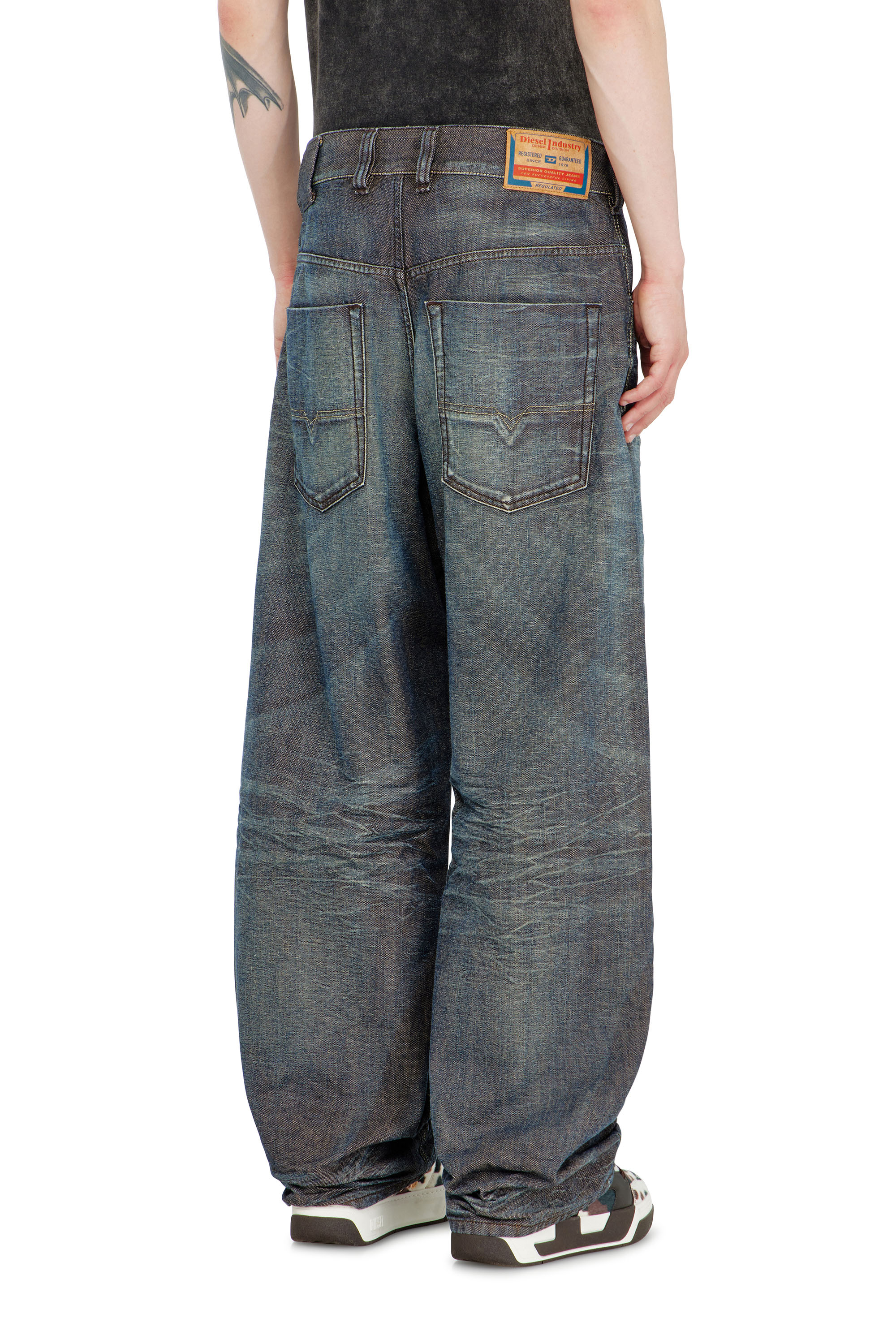 Diesel - Unisex's Relaxed Jeans 1997 D-Enim-M 007EM, ダークブルー - 5