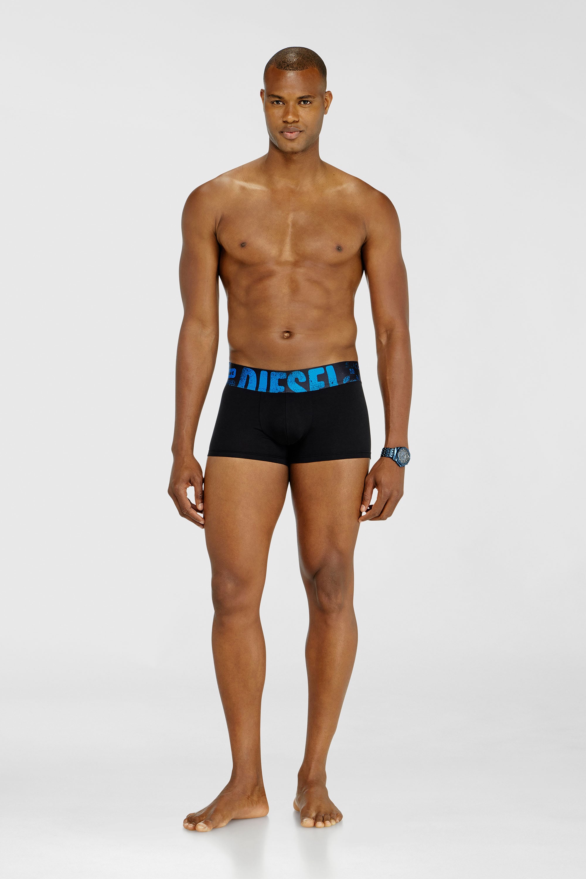Diesel - DAMIEN-D-POP-55, Male's ボクサーパンツ in ブラック/ブルー - 1
