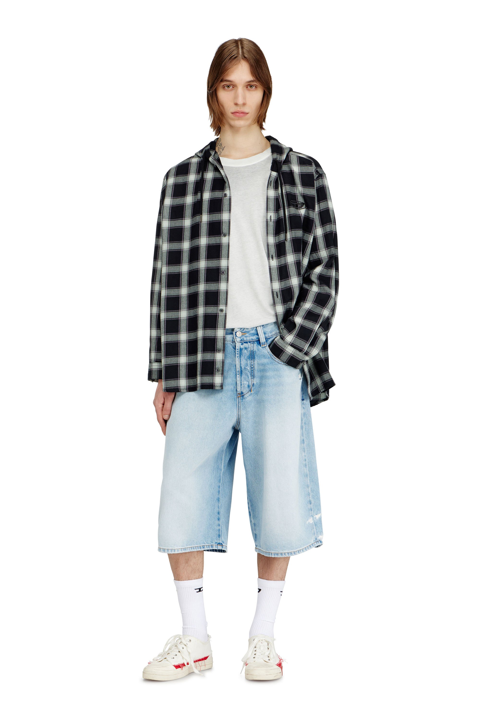 Diesel - D-ENIM-M-SHORT, Unisex's Shorts in destroyed denim in ライトブルー - 2