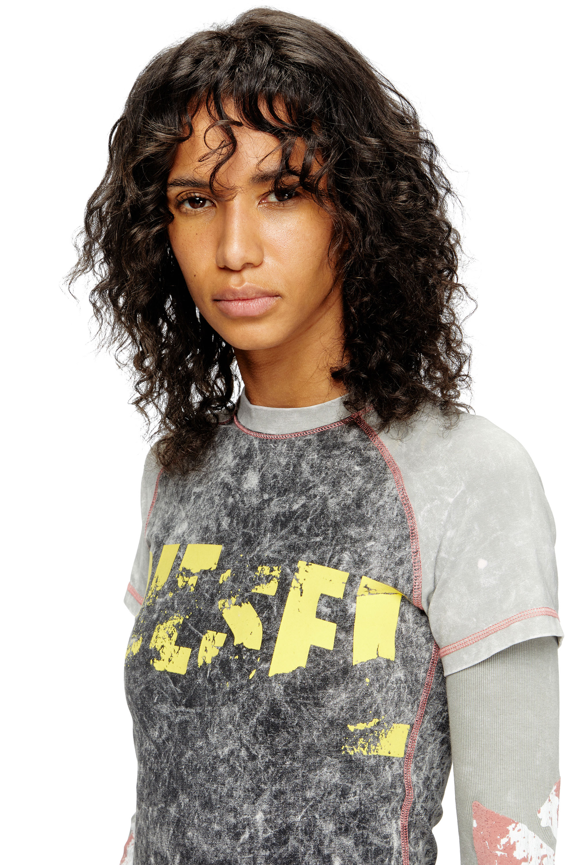 Diesel - D-BUXT-Q1, Female's Layered mini dress in ブラック - 5