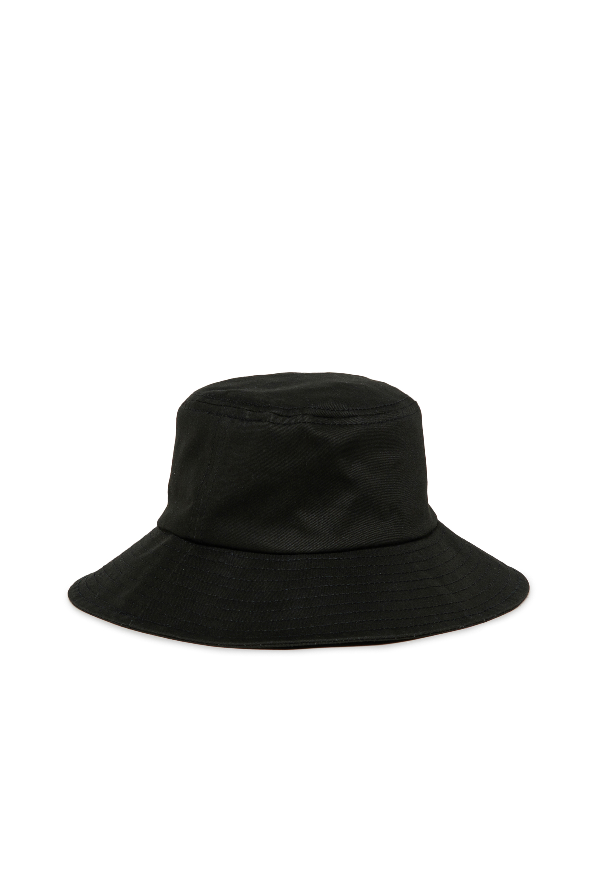 Diesel - FCURTY, Female's Bucket hat in cotton with wide brim in ブラック - 2