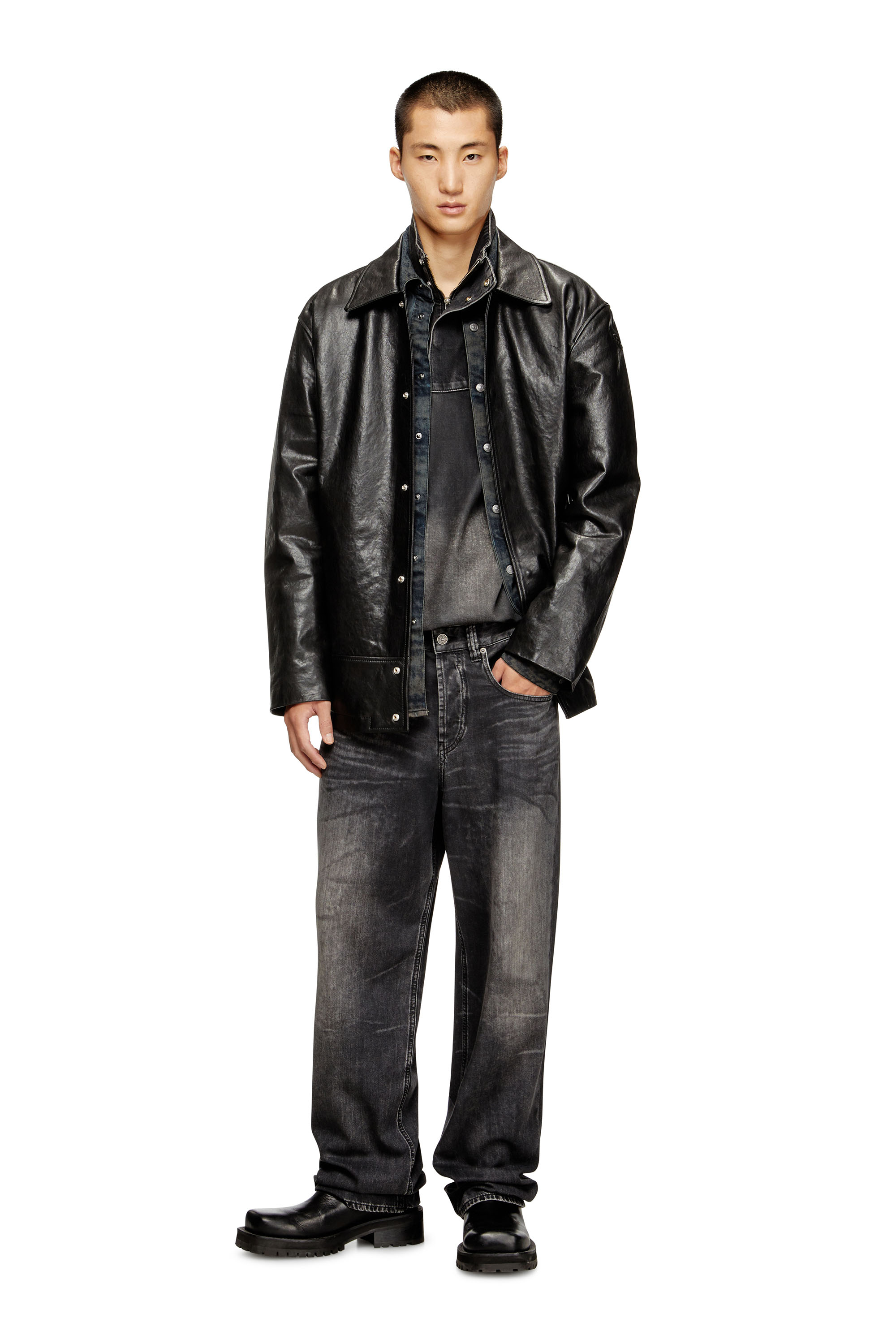 Diesel - Male's Relaxed Jeans 2001 D-Macro 0CEBC, ブラック/ダークグレー - 1