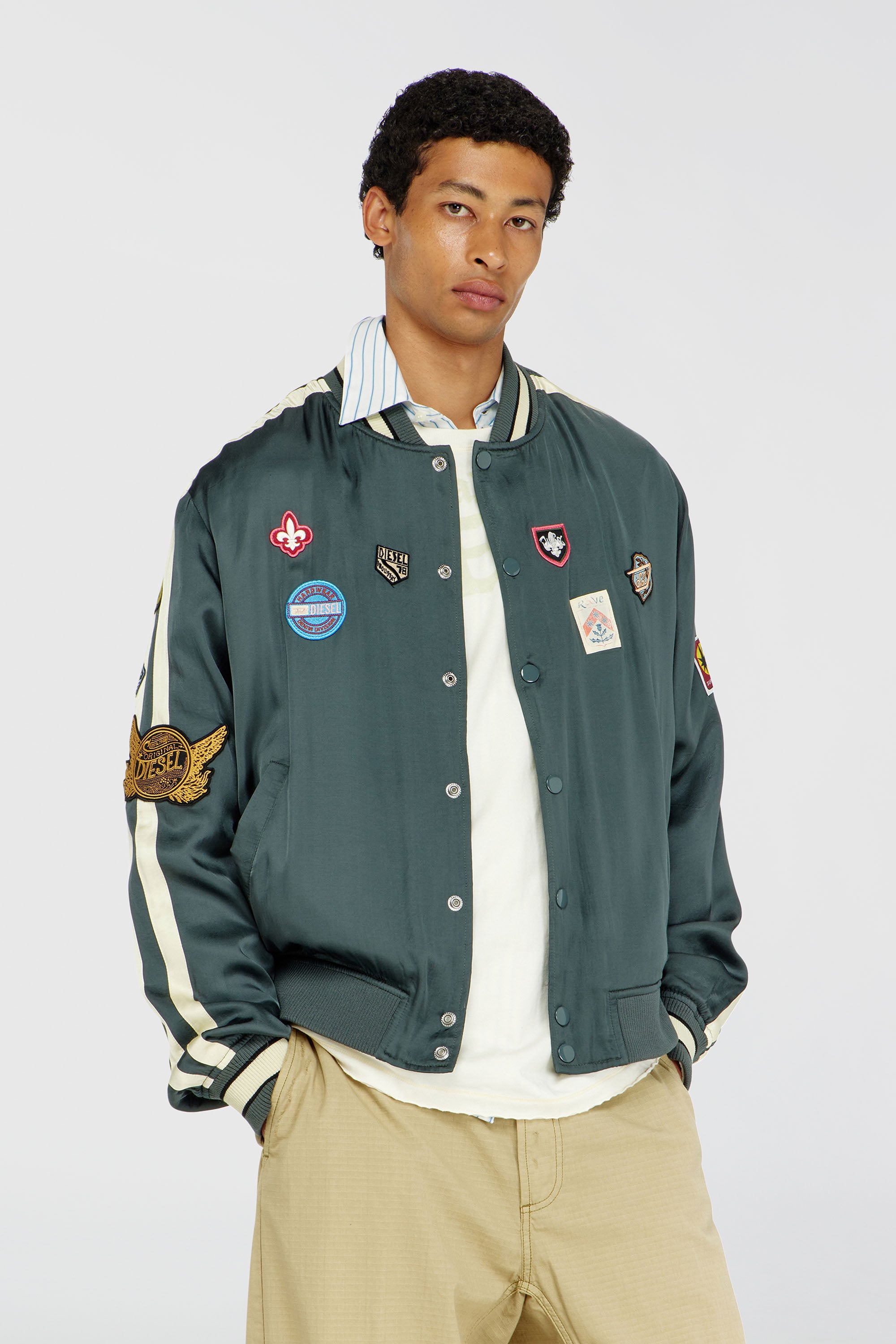 Diesel - J-ANNU, Male's ジャケット in ダークグリーン - 3