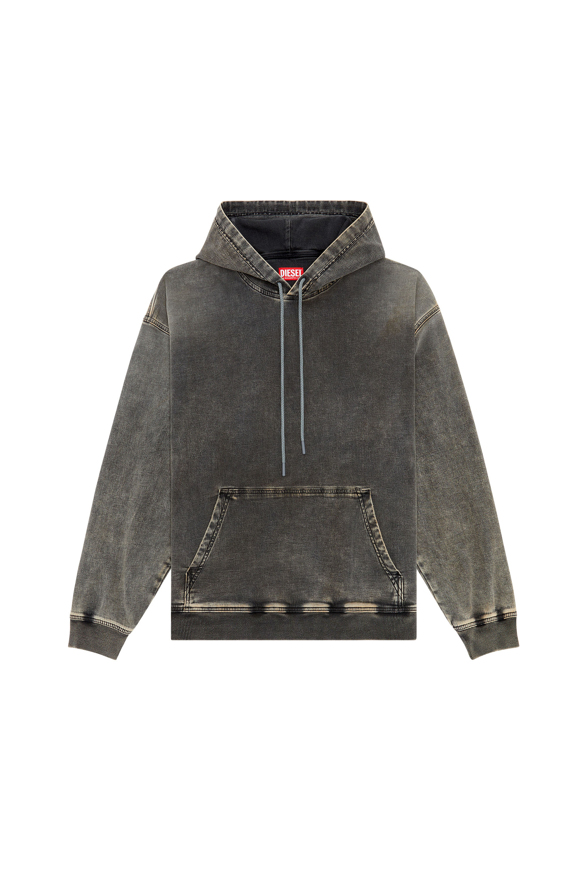 S-ROXT-HOOD Hoodie in solarised jersey｜ブラック｜メンズ｜DIESEL