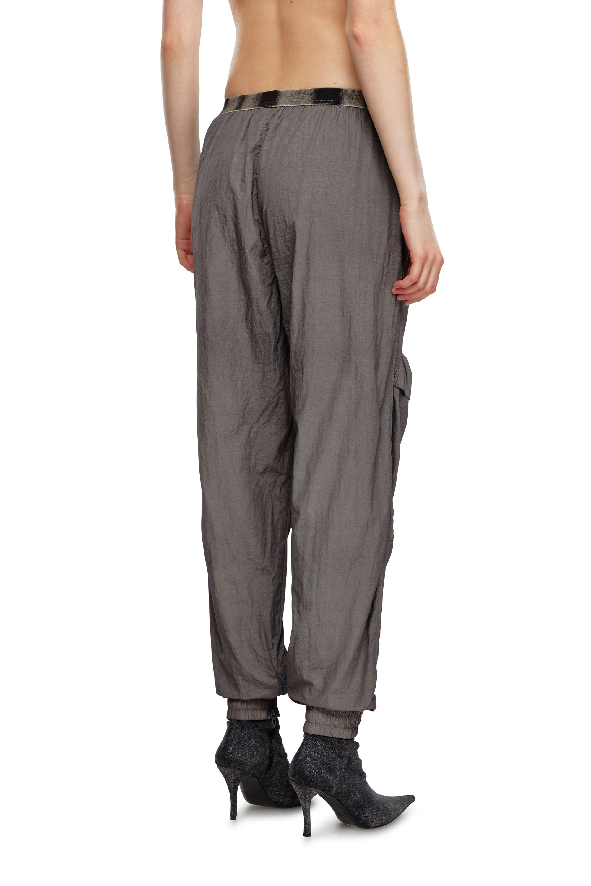Diesel - P-ARADISE, Female's Cargo pants in faded nylon in グレー - 4