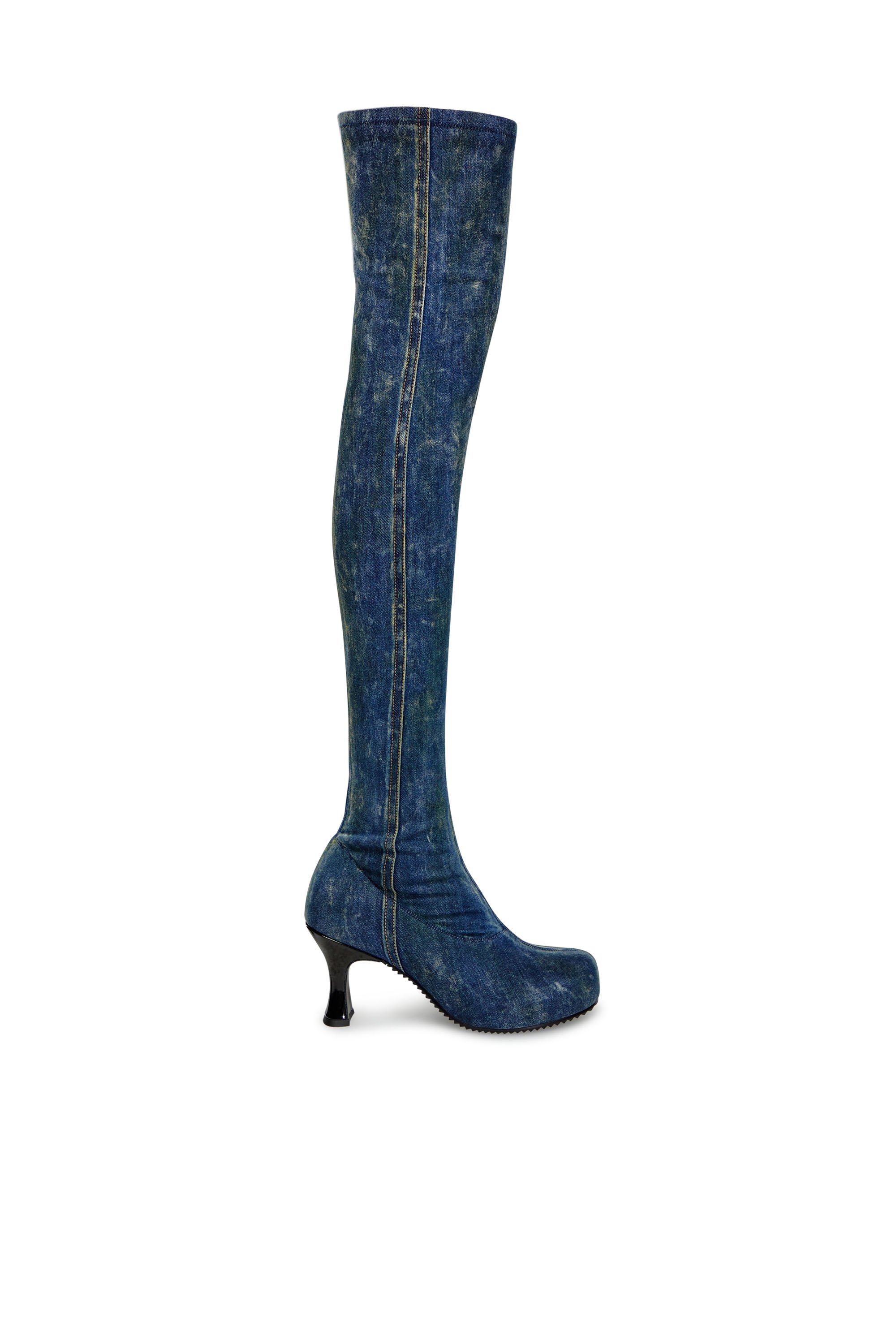 Diesel - D-WOODSTOCK TBT, Female's D-Woodstock-Over-the-knee boots in denim in ダークブルー - 1
