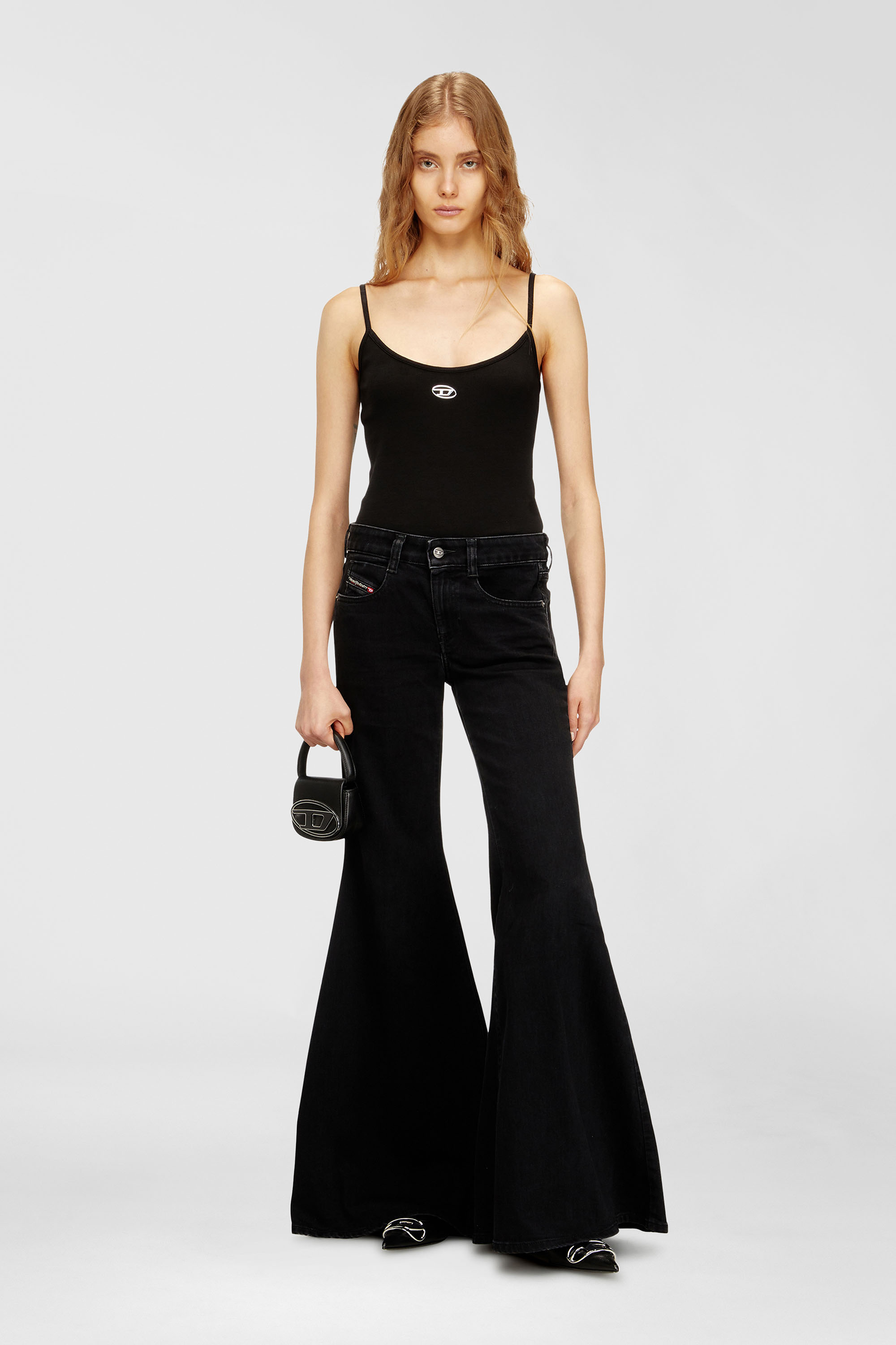 Diesel - 1DR XS, Female's カウレザーショルダーバッグXS in ブラック - 2