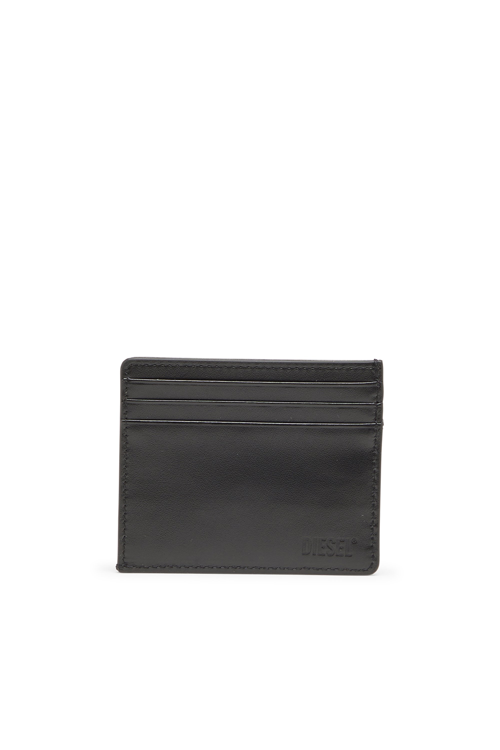 Diesel - 1DR CARD CASE, Unisex's Card holder in washed cotton and leather in ダークグレー - 2