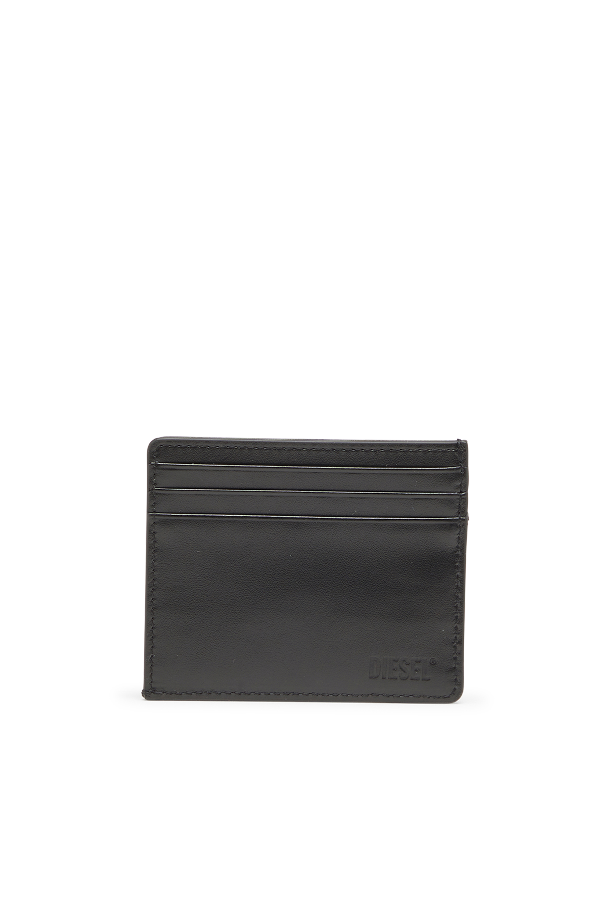 Diesel - 1DR CARD CASE, Unisex's Card holder in washed cotton and leather in ダークグレー - 2
