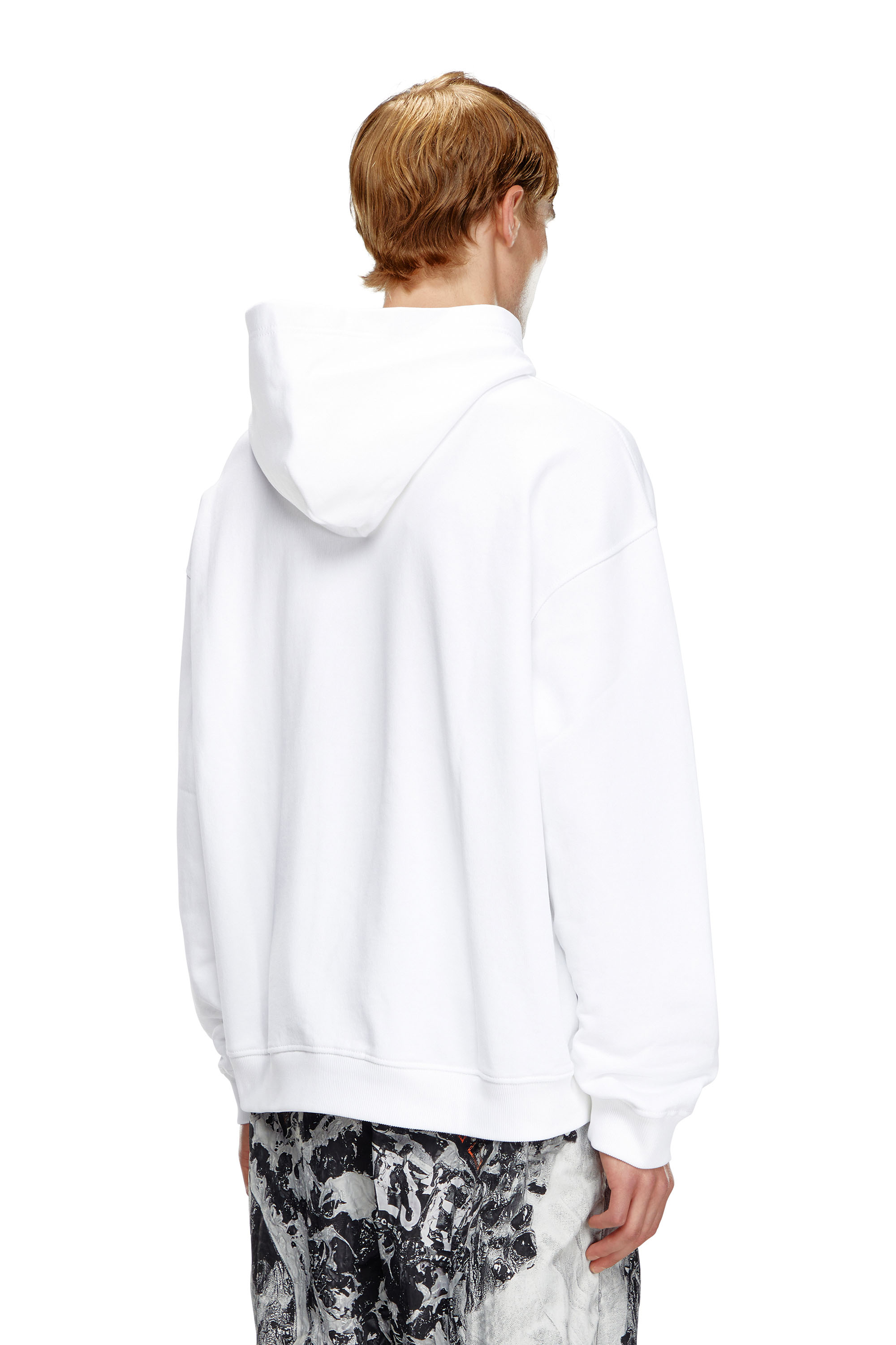 Diesel - S-BOXT-HOOD-LAB, Male's Hoodie with Diesel label in ホワイト - 4