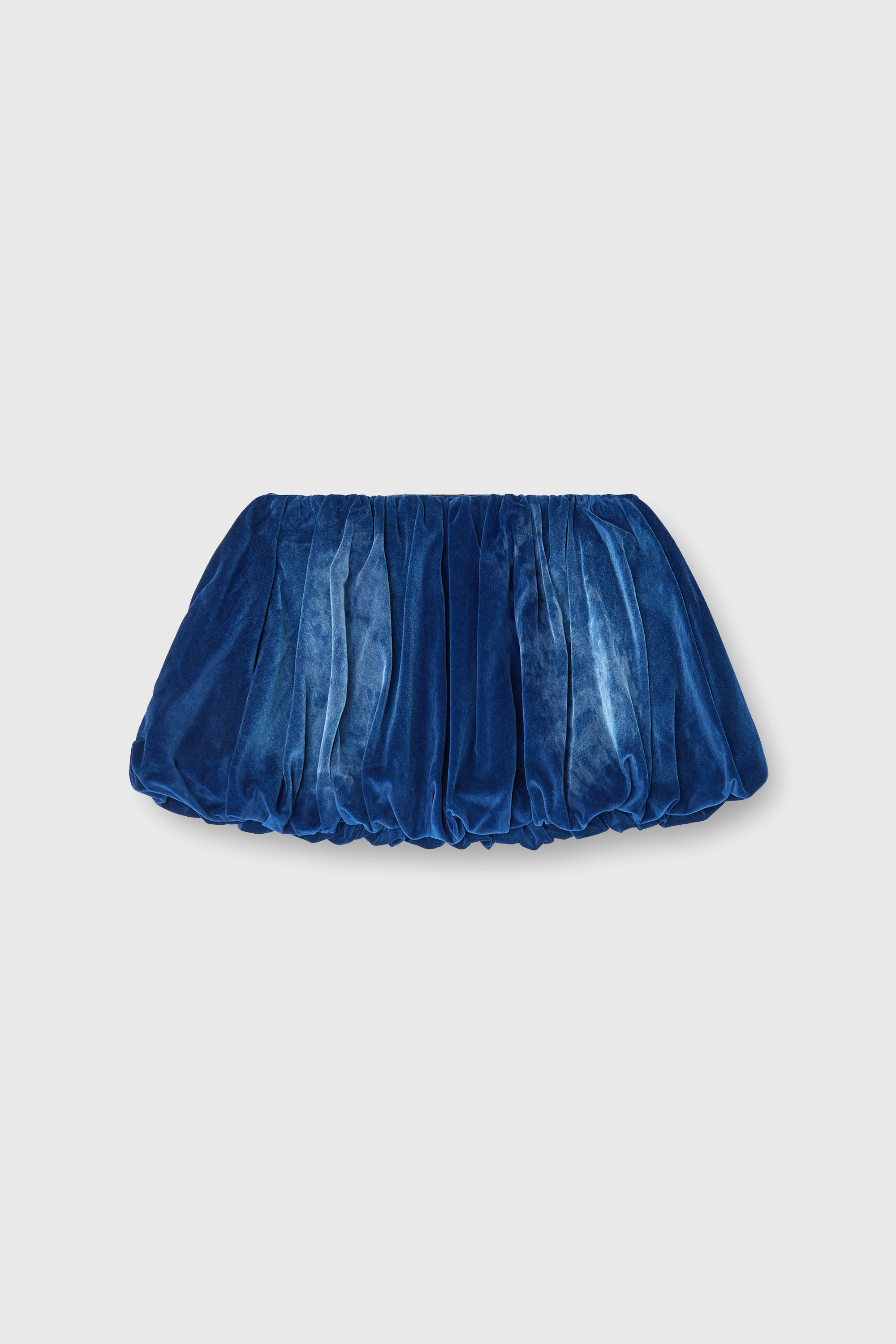 Diesel - DE-MUJ-FSJ1, Female's Short bubble skirt in velvet denim in ダークブルー - 2