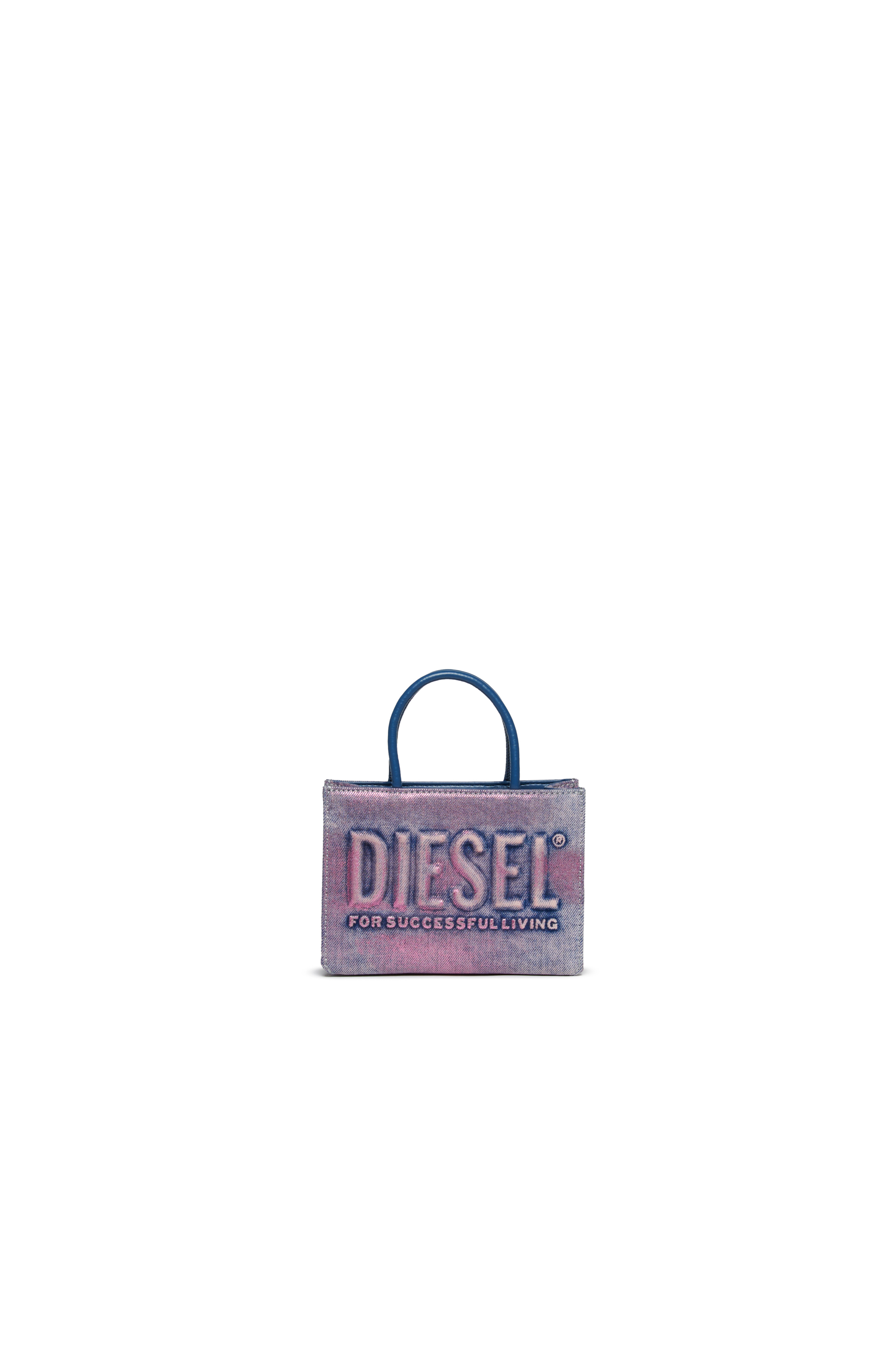Diesel - DSL 3D MINI BAG, Female's ショッパーバッグ in ブルー/ピンク - 1