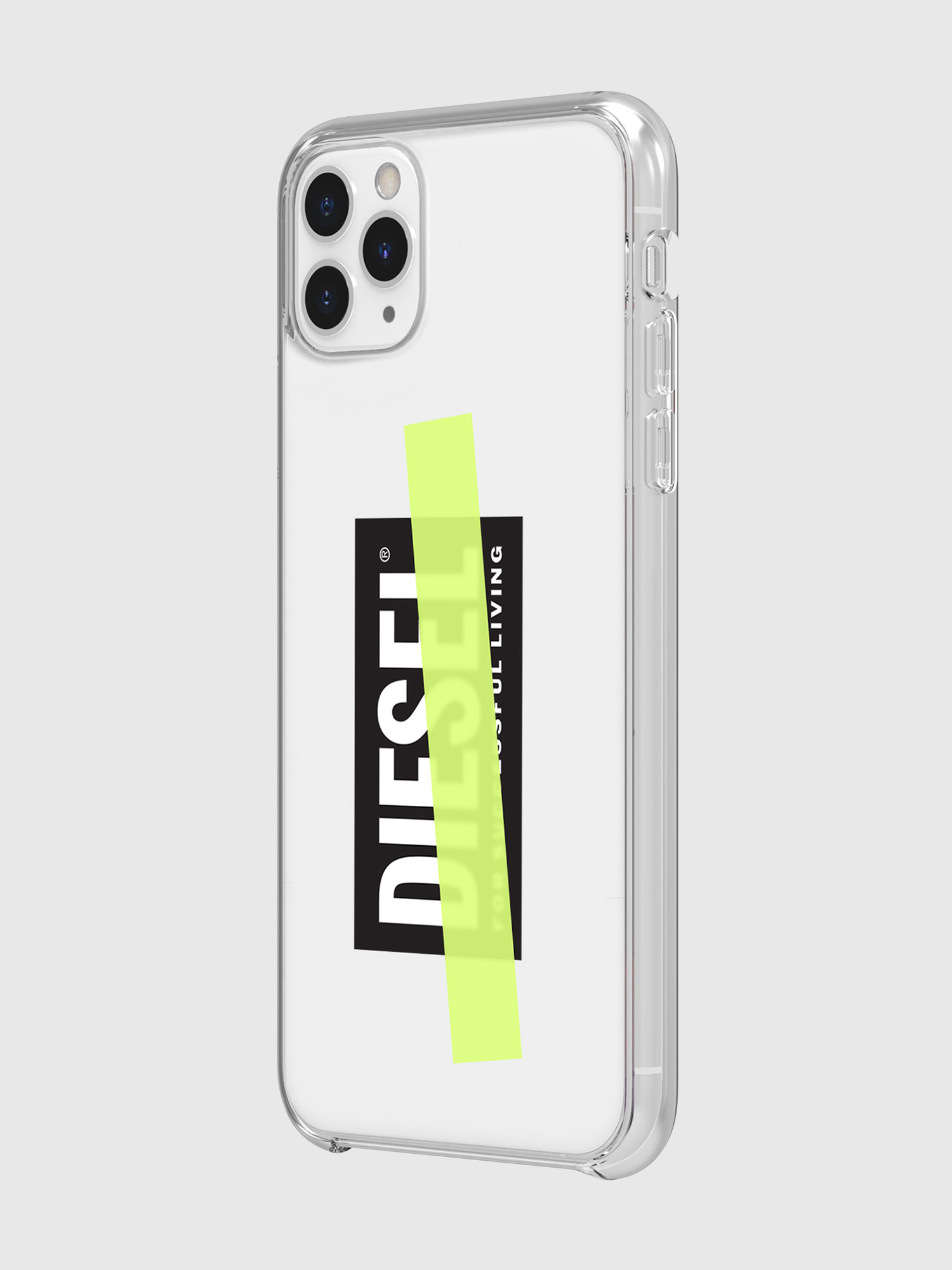 Diesel - DIPH-033-CLYET, Unisex's Printed co-mold case for iPhone 11 Pro Max in ホワイト/イエロー - 6