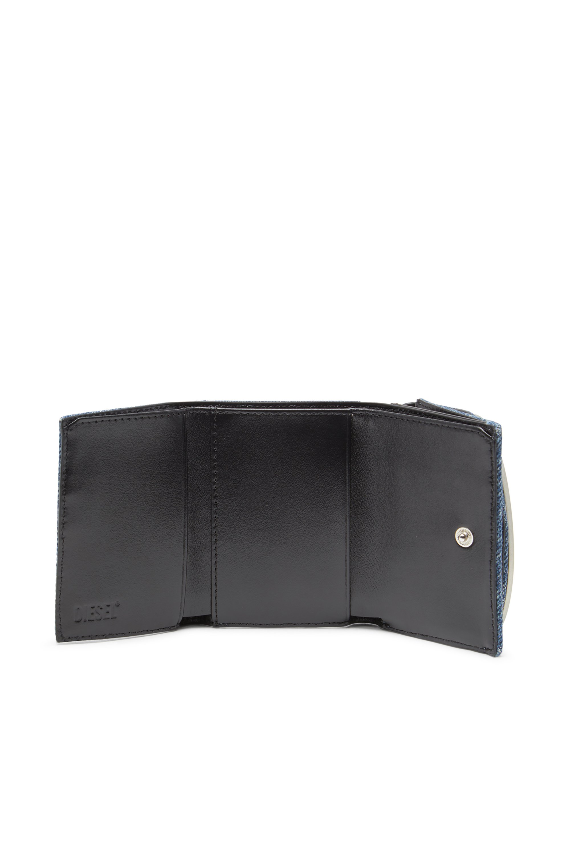 Diesel - 1DR TRI FOLD COIN XS II, Female's Tri-fold wallet in denim in ブルー - 4