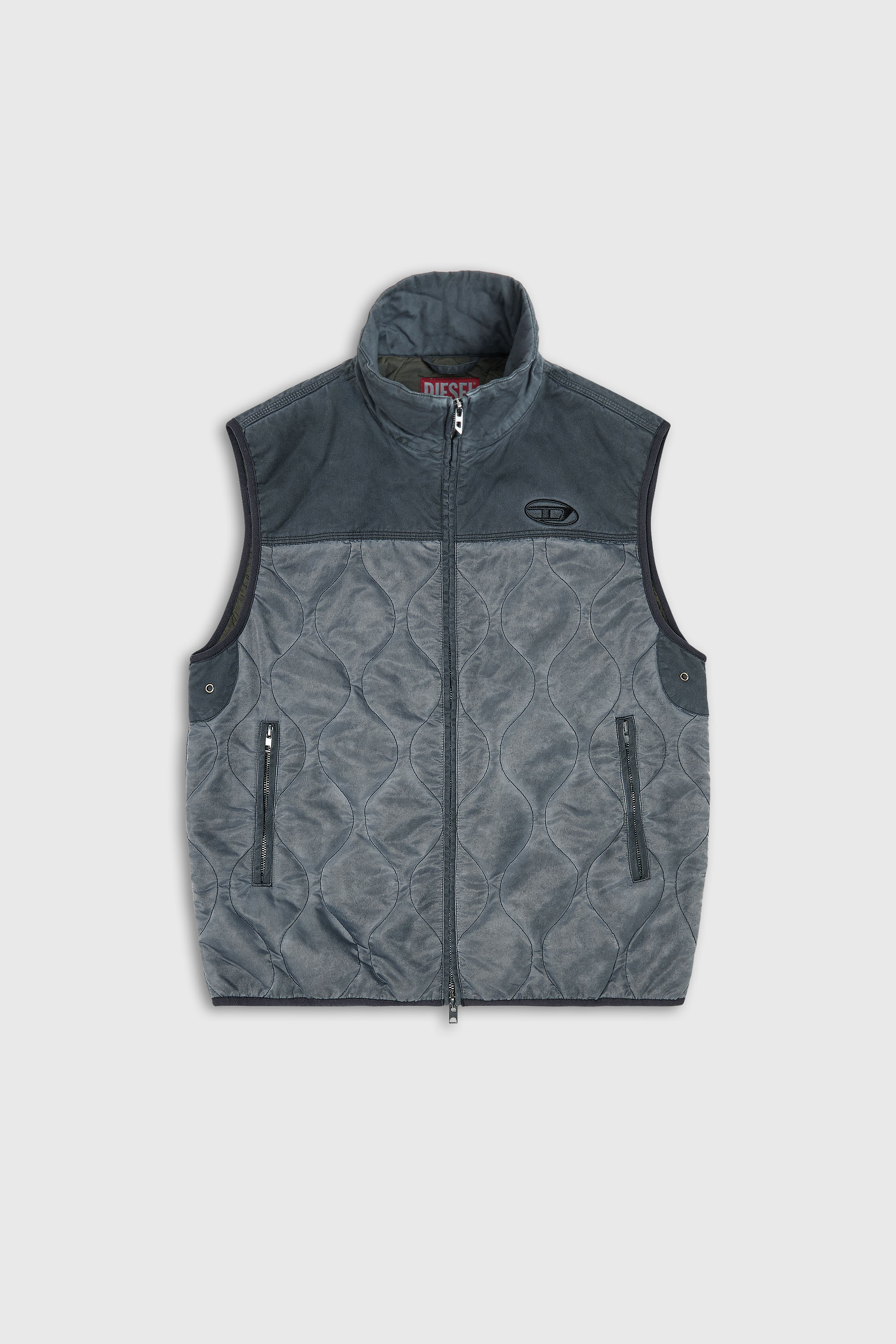 Diesel - J-ALVAR, Male's ジップアップベスト in ダークグレー - 2