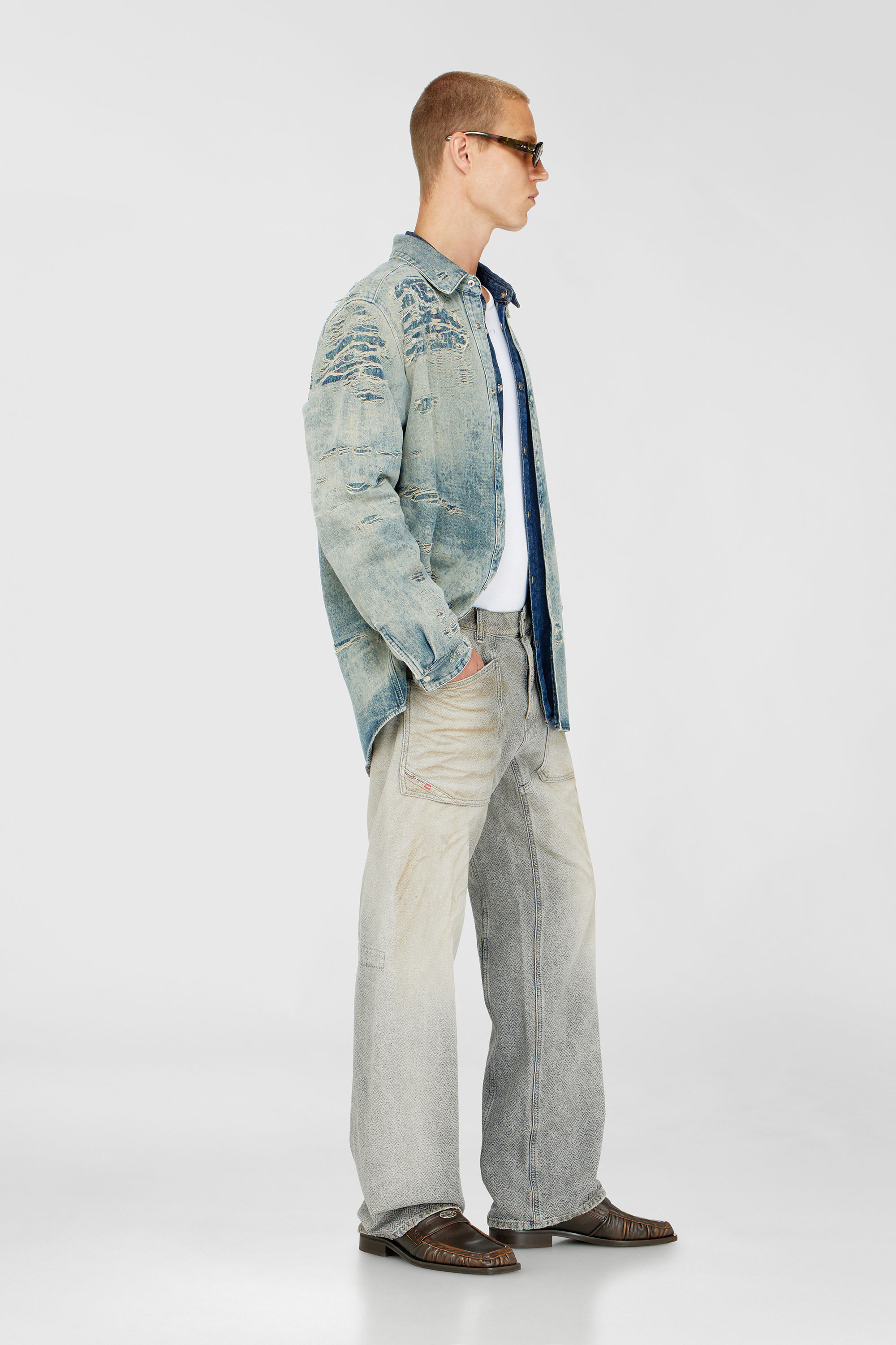 Diesel - Male's Relaxed Jeans D-Zeta 09Q11, グレー - 3