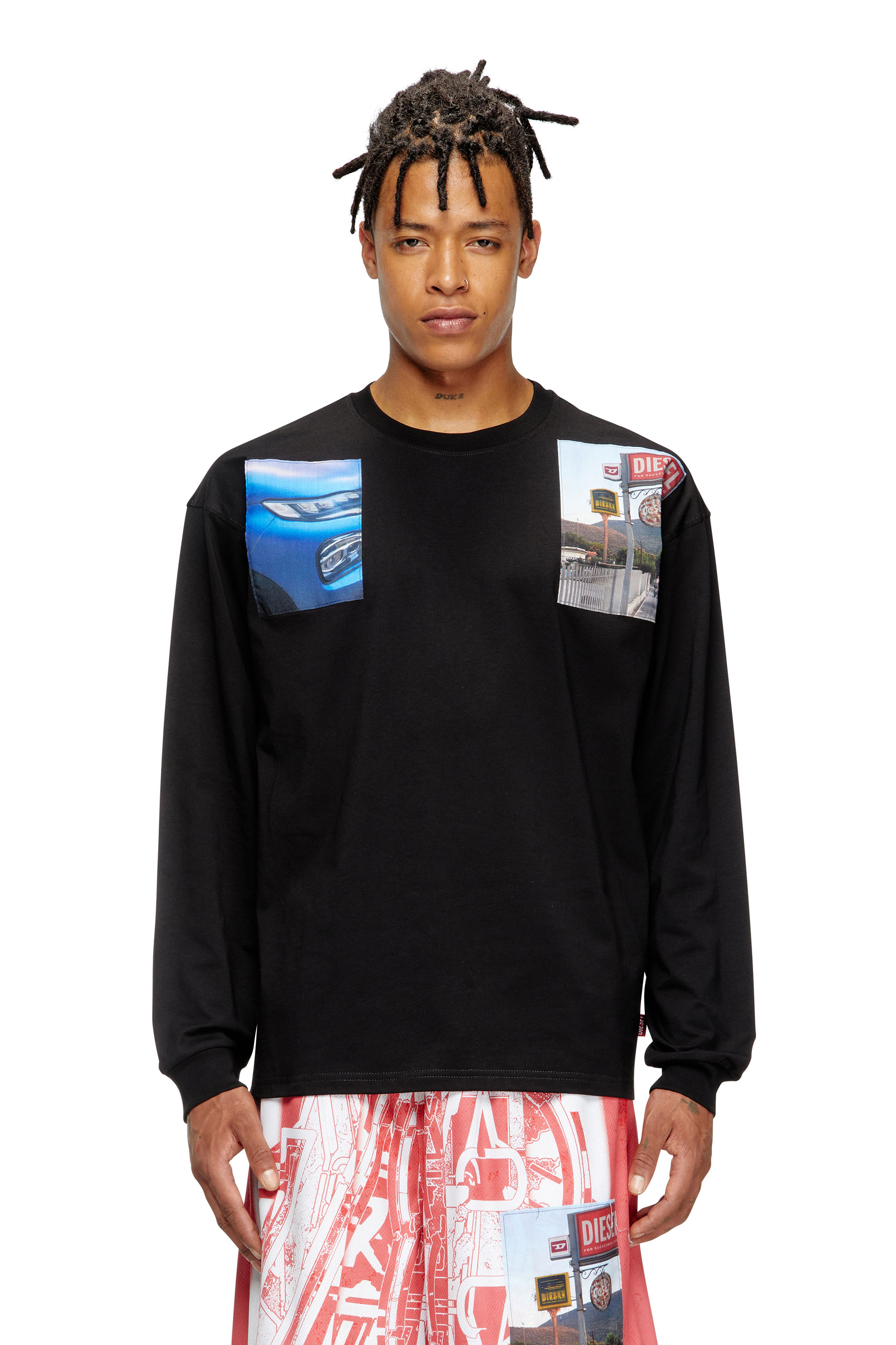 Diesel - T-BOXT-LS-T5, Male's 長袖Tシャツ in ブラック - 3