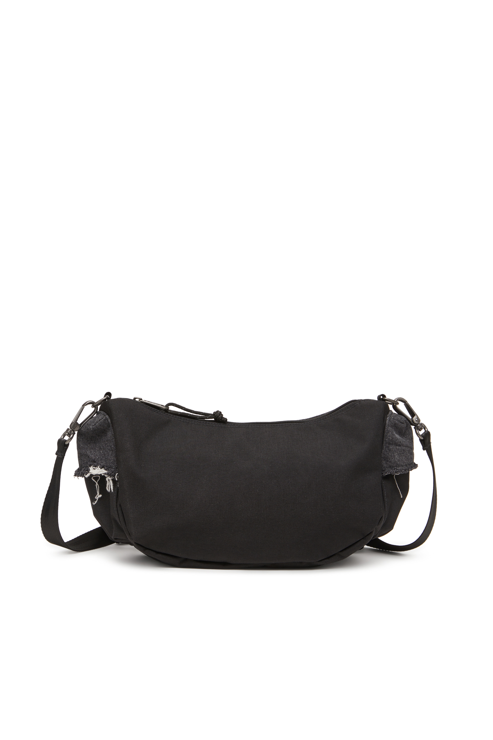 Diesel - DIESEL SHOULDER BAG, Unisex's Shoulder bag in destroyed denim and CORDURA® in ブラック - 3