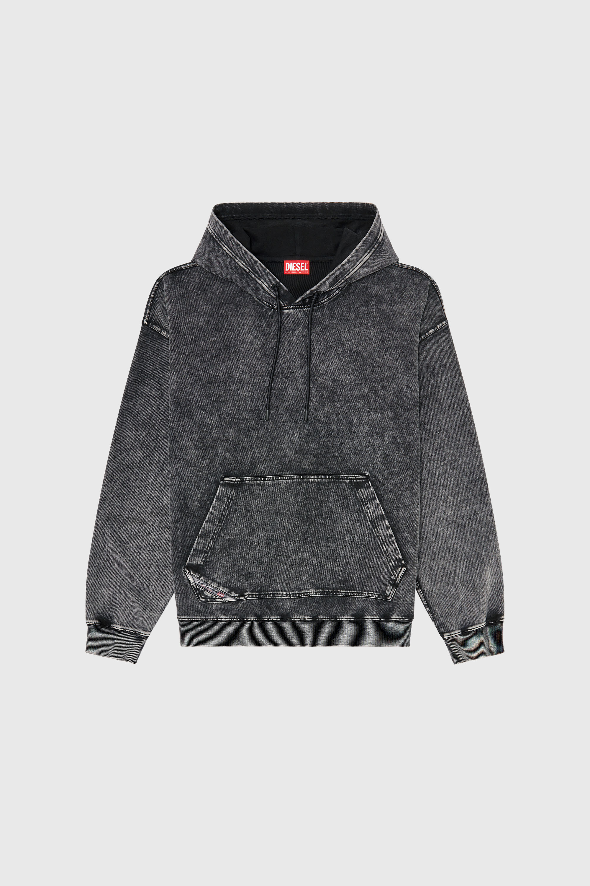 Diesel - S-BOXT-HOOD-TUK, Male's プルオーバーパーカー in ダークグレー - 2