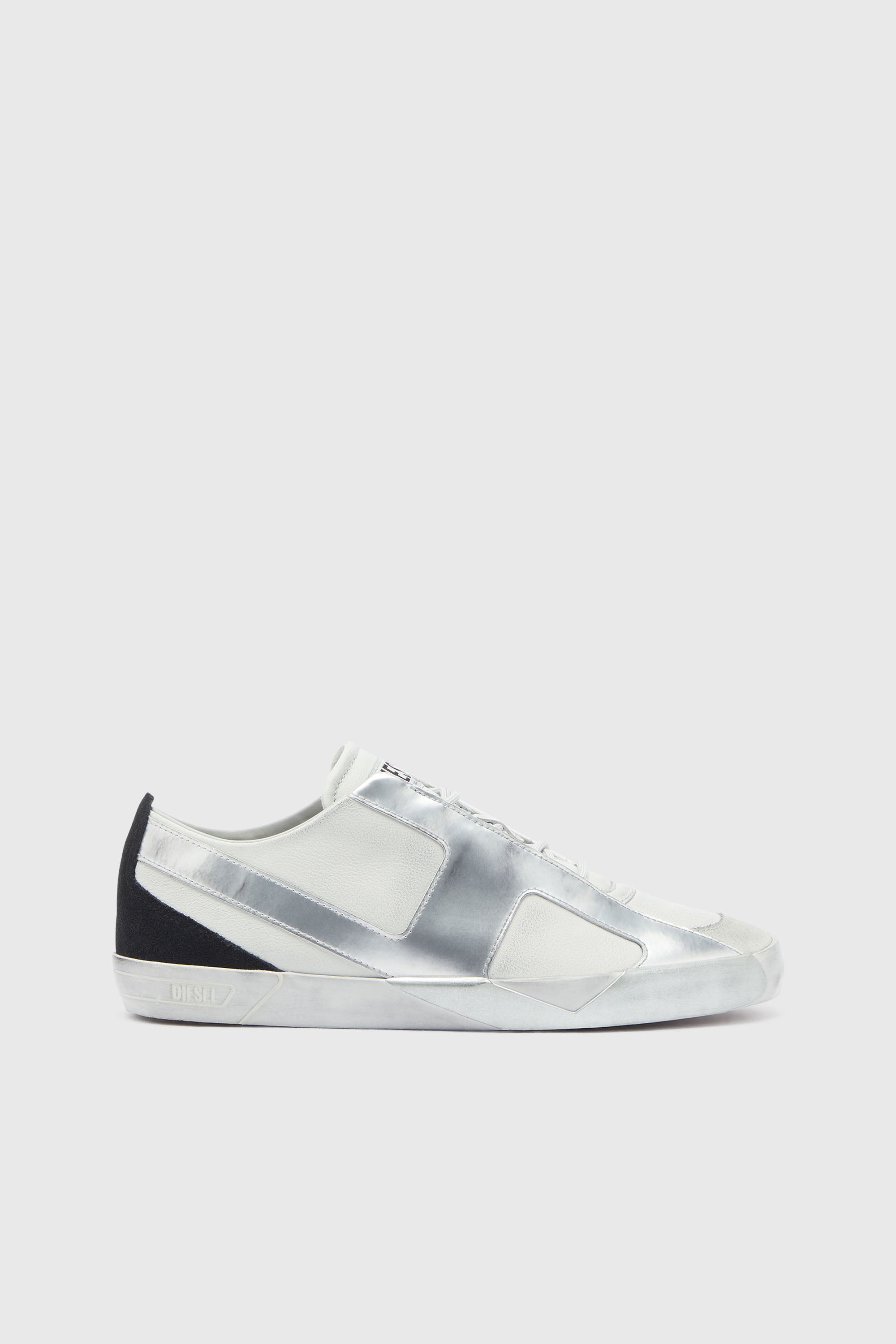 Diesel - S-SLANTE-D LOW, Male's ローカットスニーカー in ホワイト/シルバー - 1