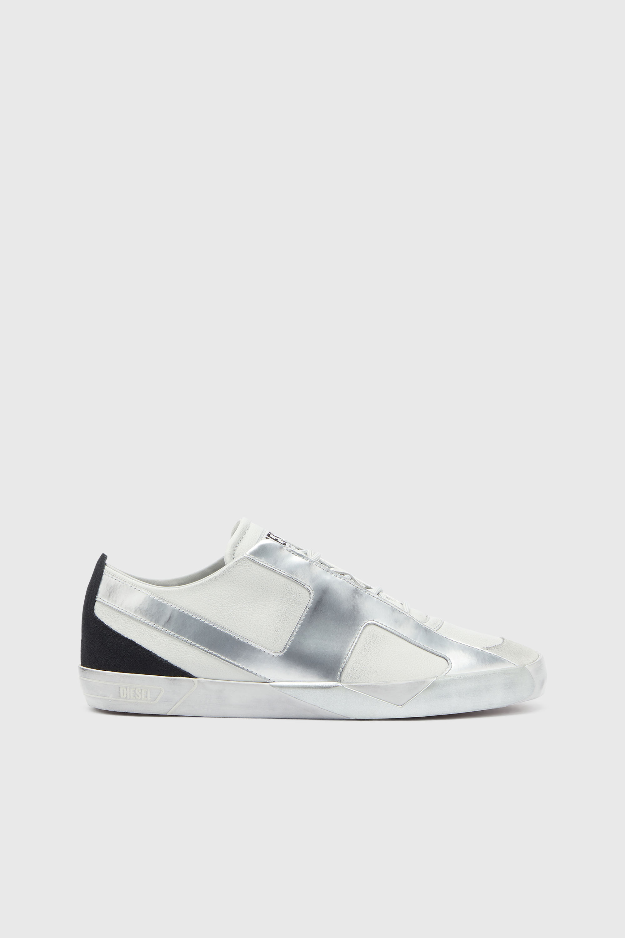 Diesel - S-SLANTE-D LOW, Male's ローカットスニーカー in ホワイト/シルバー - 1