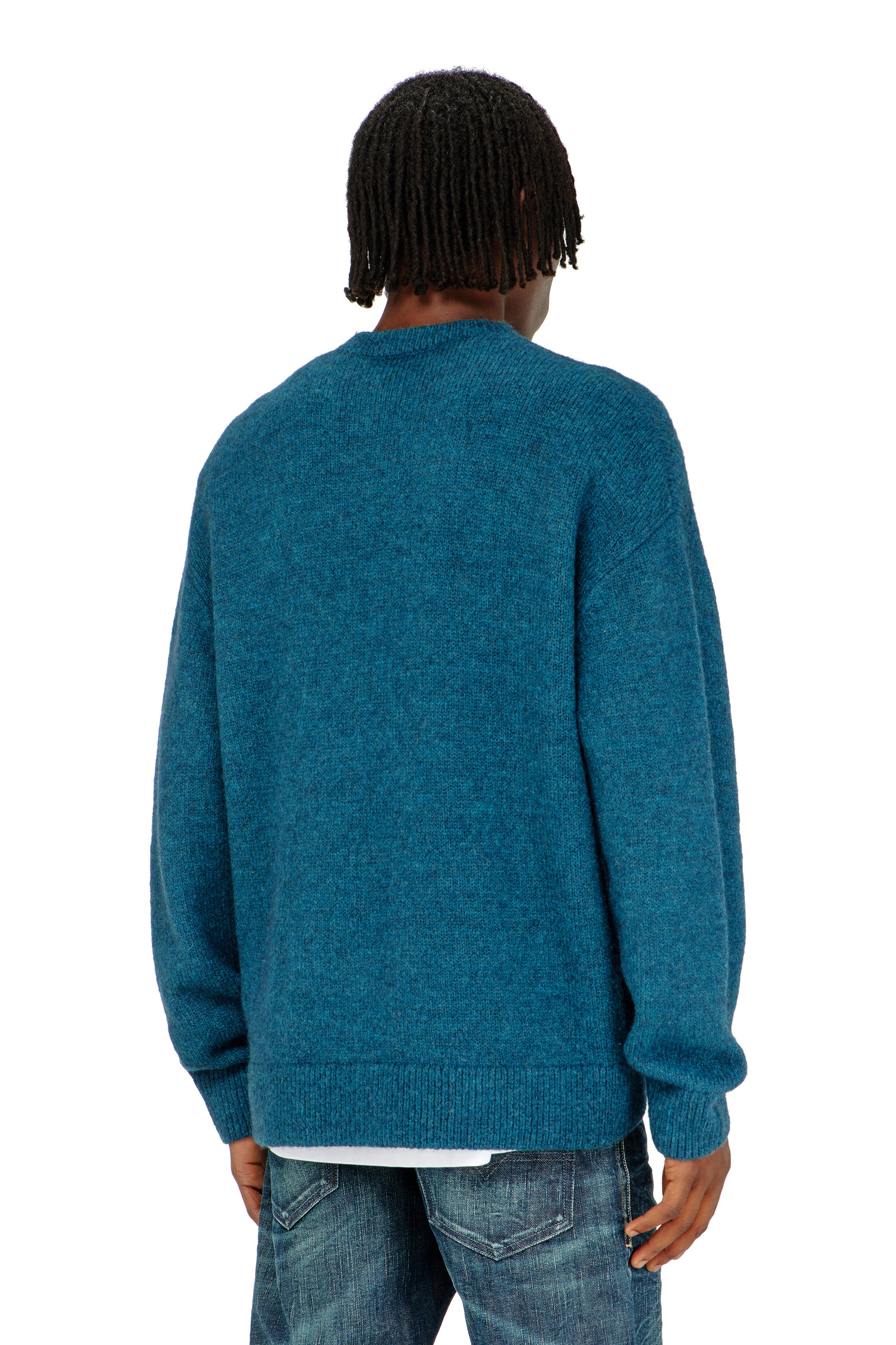 Diesel - K-AREESO, Male's プルオーバーニット in ウォーターグリーン - 5