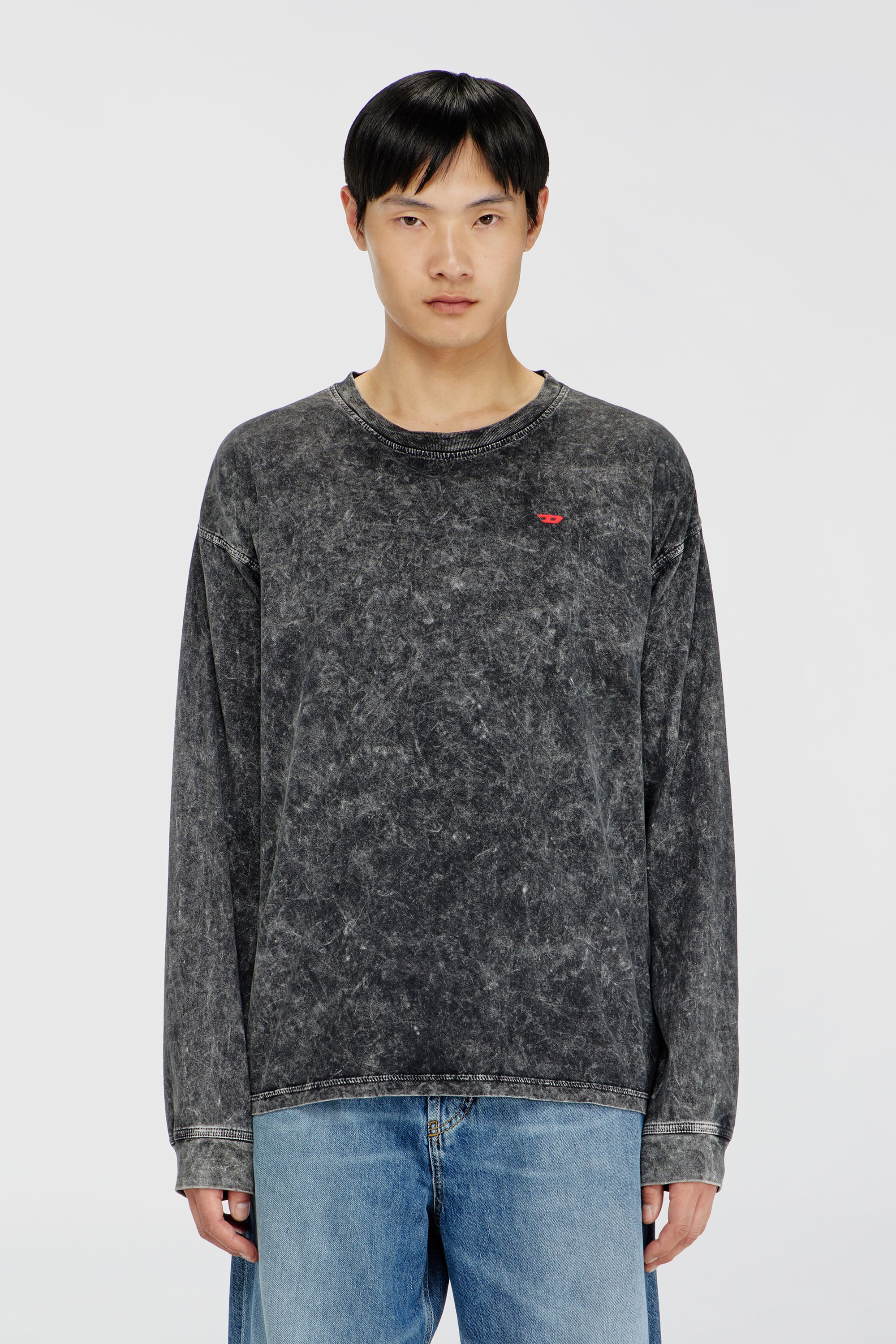 Diesel - T-BOXT-LS-AA5, Male's 長袖Tシャツ in ダークグレー - 1