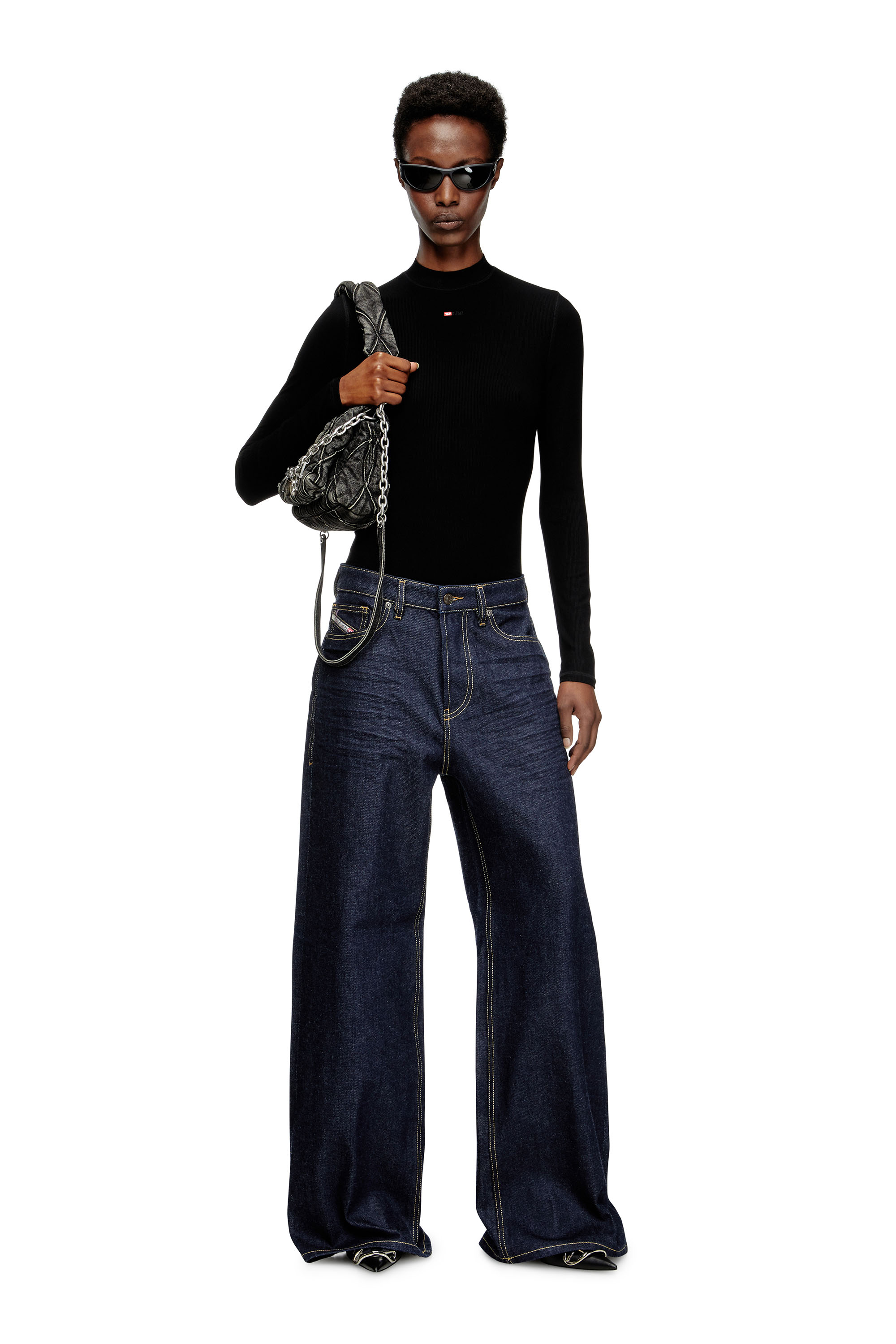 Diesel - Female's Relaxed Jeans 1996 D-Sire 0GRDV, ダークブルー - 2
