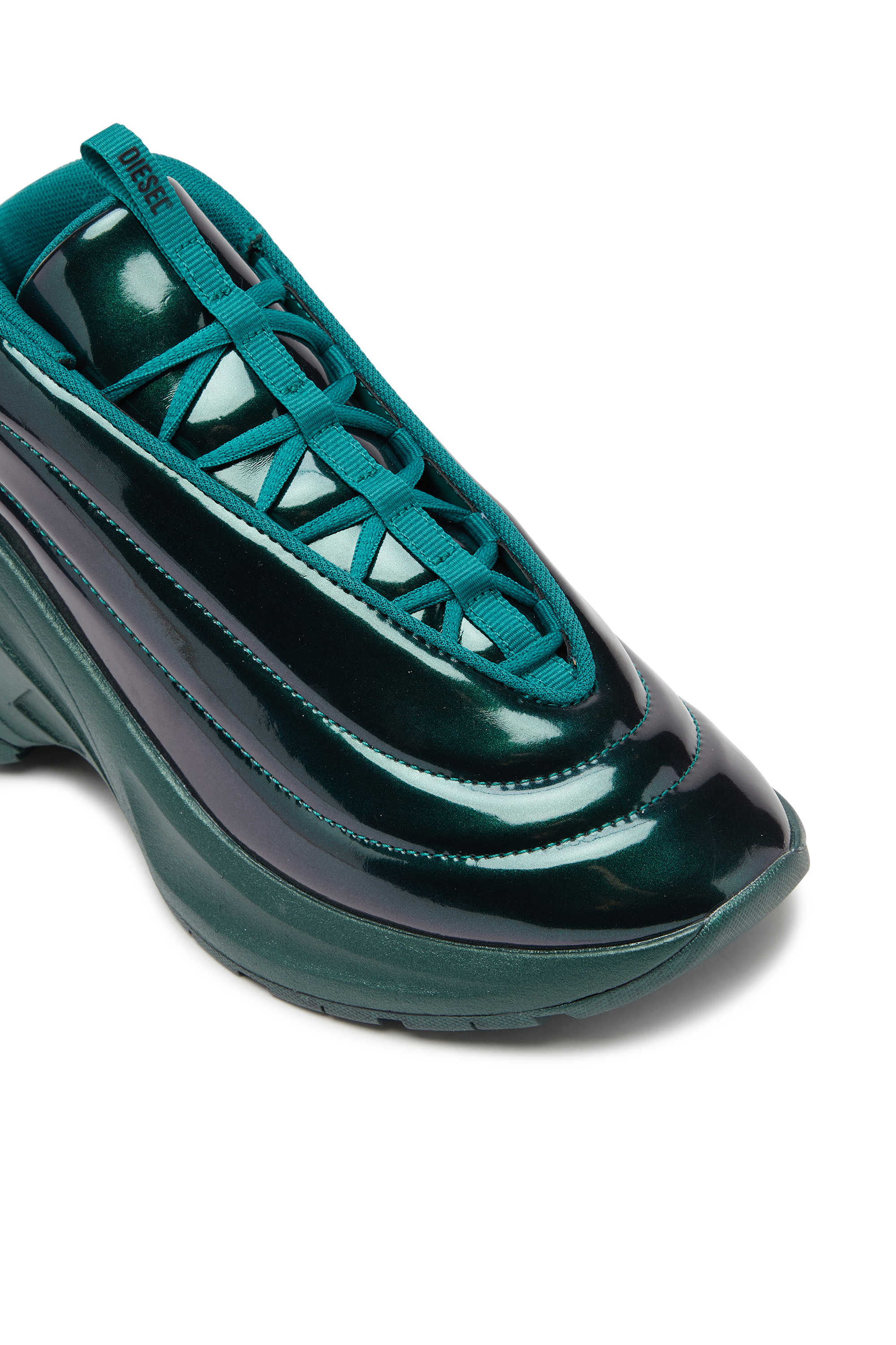 Diesel - S-D-RUNNER X, Unisex's S-D-Runner X-Slip-on sneakers with Oval D instep in ダークグリーン - 6