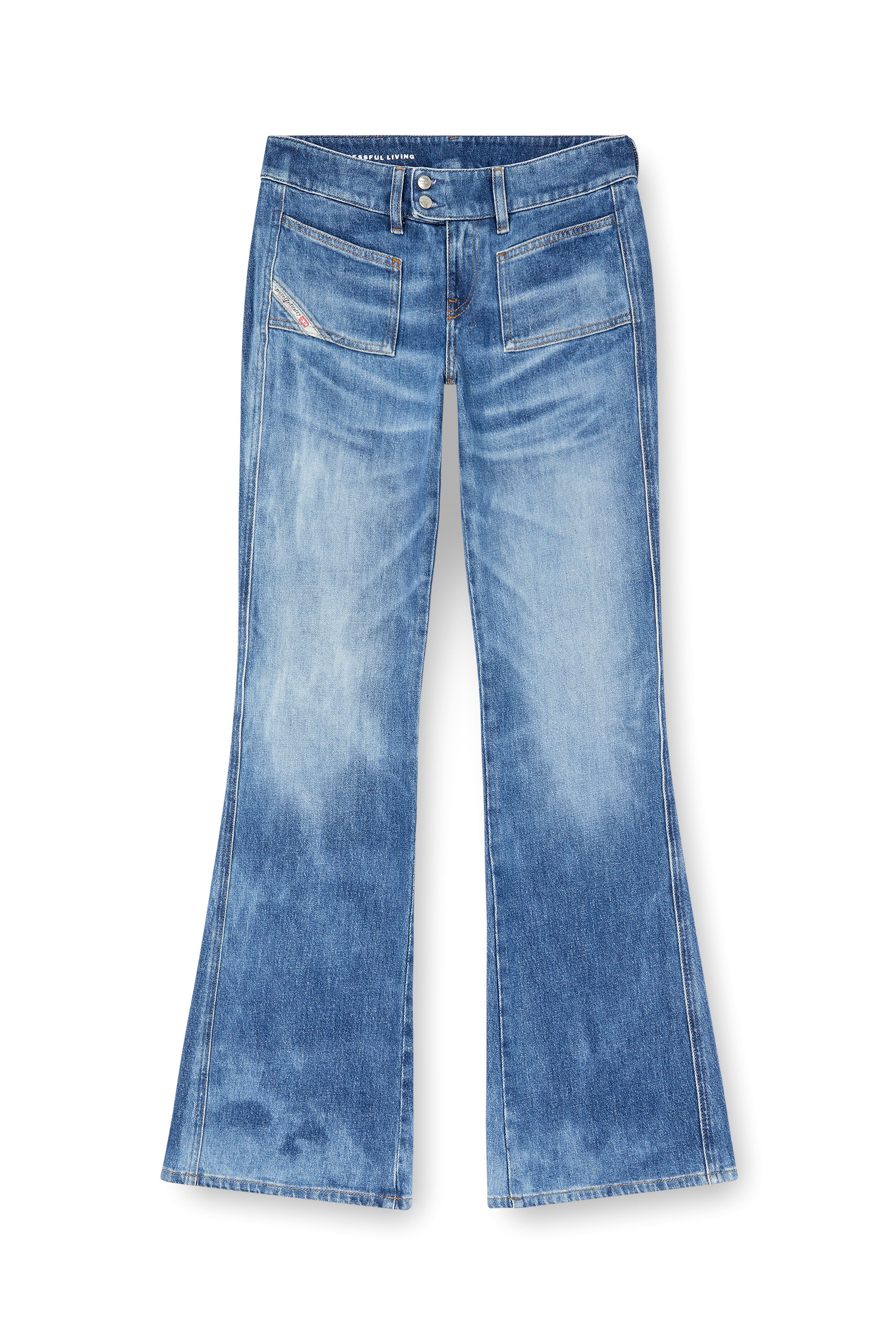 Diesel - Female's Bootcut Jeans D-Hush 09L19, ミディアムブルー - 2
