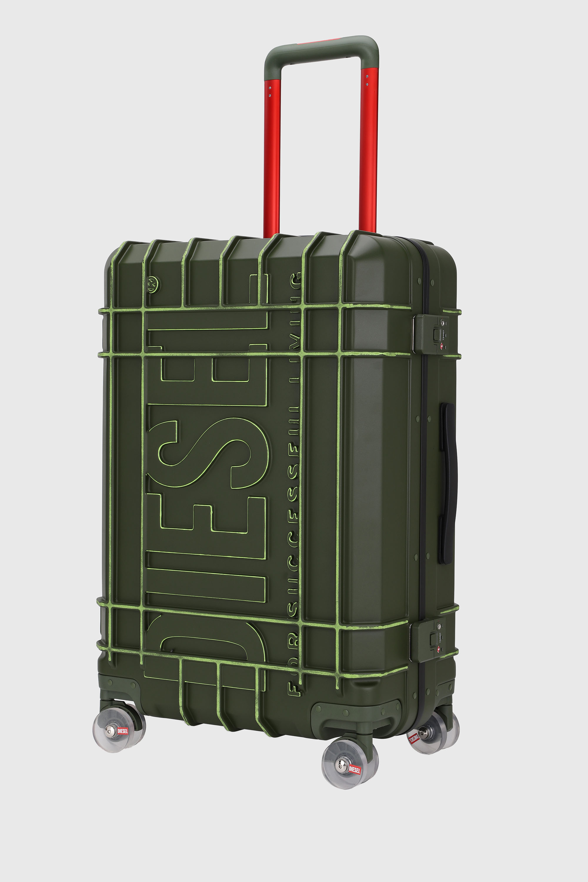 Diesel - DIESEL PC STRONG IMAGE TROLLEY- DSL003, Unisex's Rugged suitcase size M in ミリタリーグリーン - 5