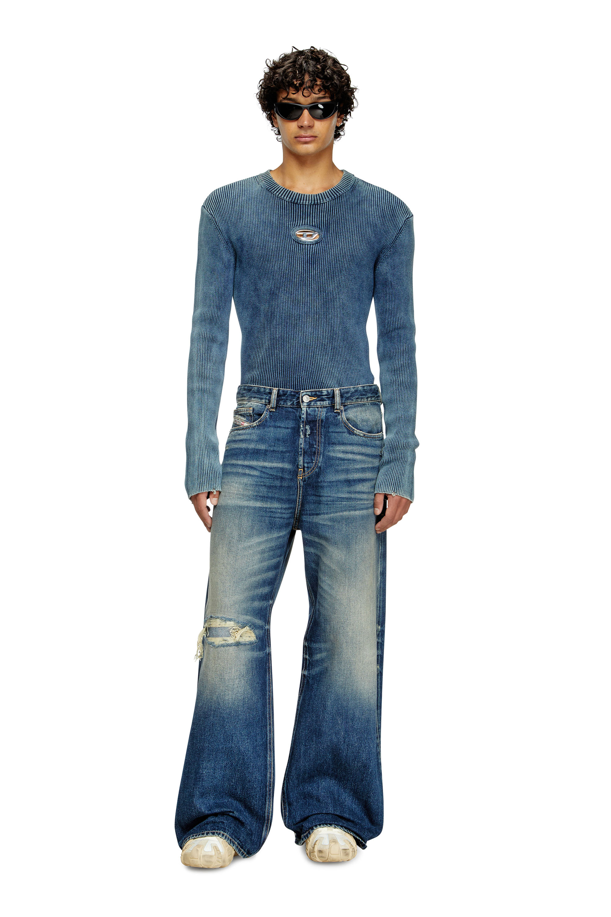 Diesel - Male's Relaxed Jeans D-Rise 09J95, ダークブルー - 1