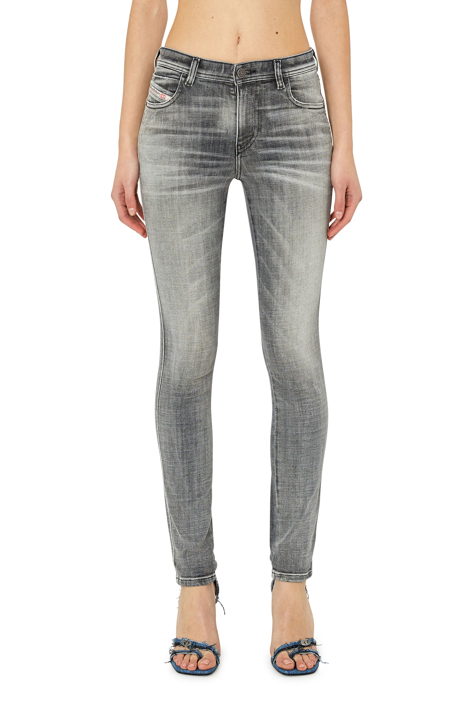 Diesel - Skinny Jeans 2015 Babhila 09E71, グレー - Image 1