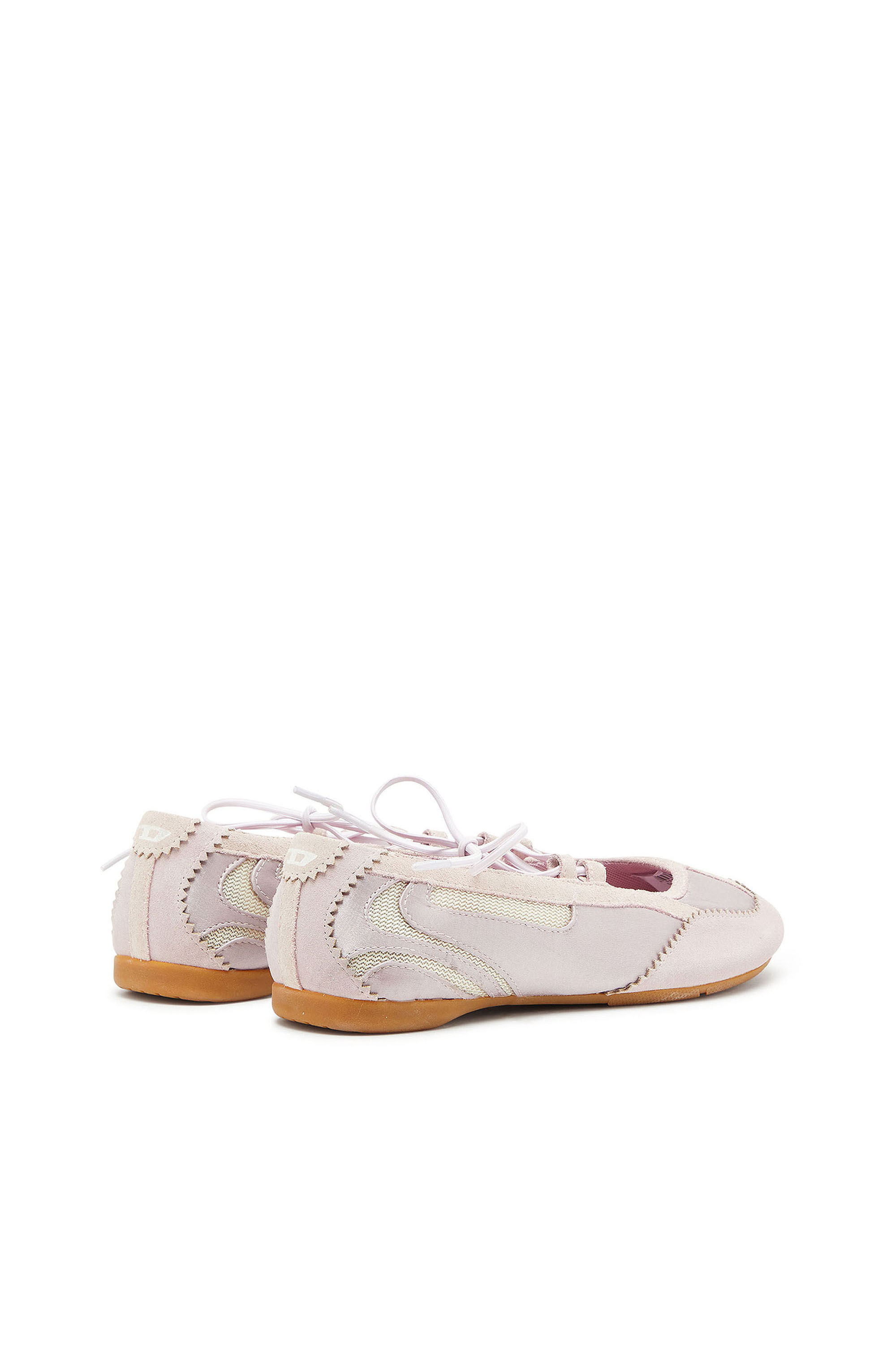 Diesel - D-MILE BALLERINA LACE UP II W, Female's バレエスニーカー in ピンク / ホワイト - 3