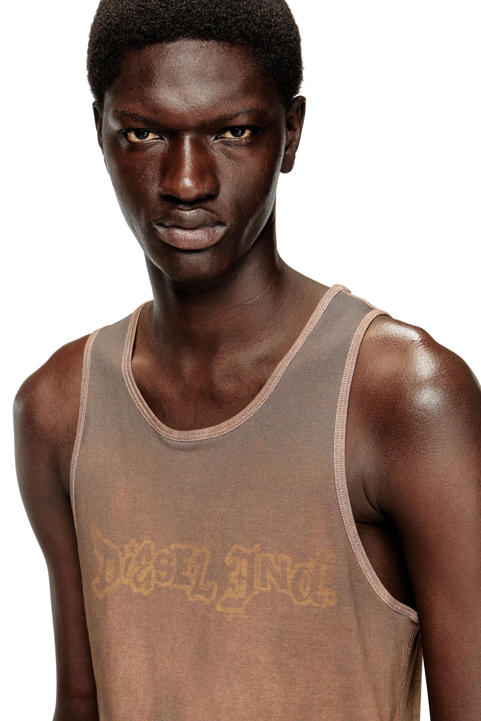 Diesel - T-LIFTY-SHOW, Male's Tank top with print in ブラウン - 4