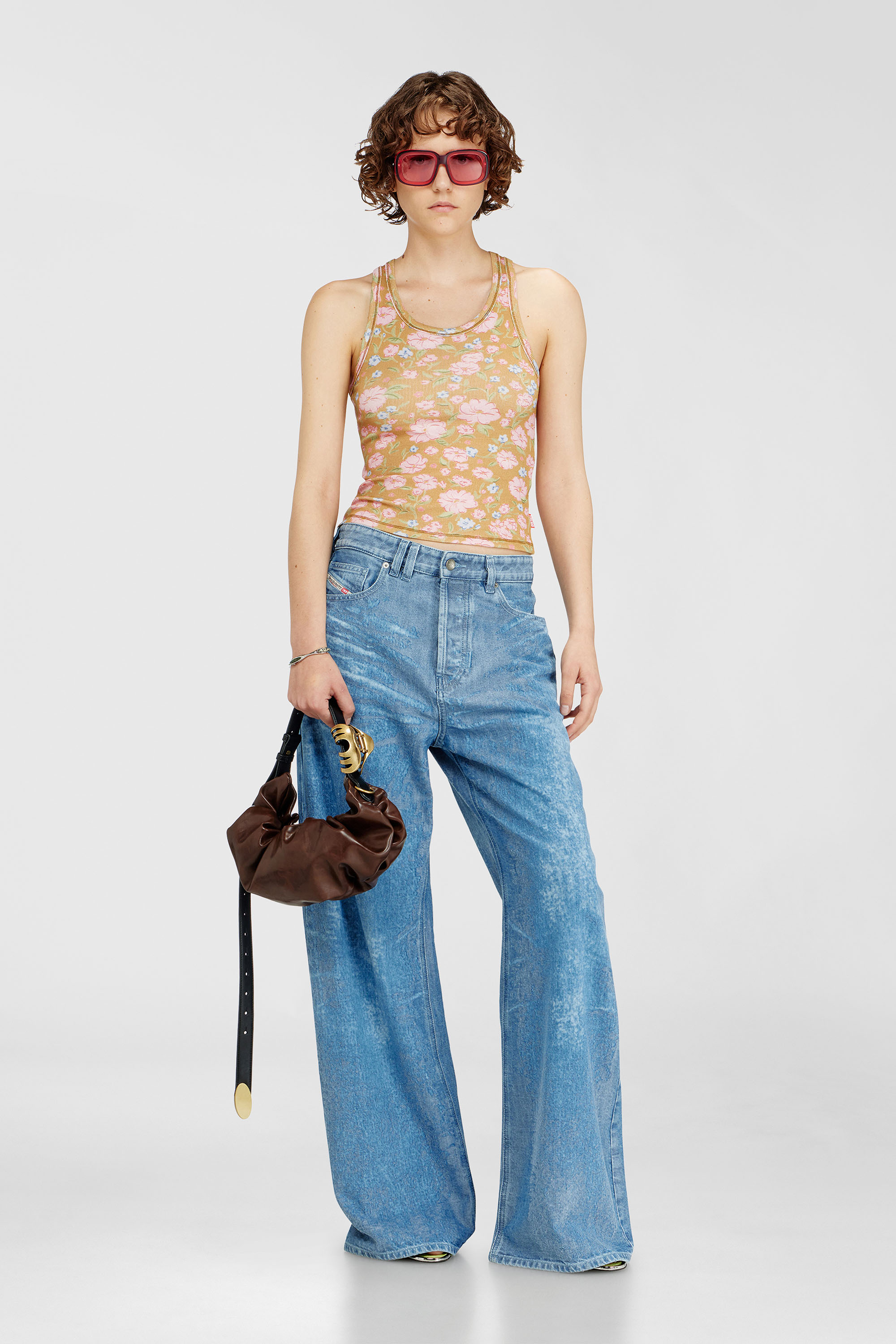 Diesel - GRAB-D HOBO S, Female's ホーボーバッグ S in ダークブラウン - 1